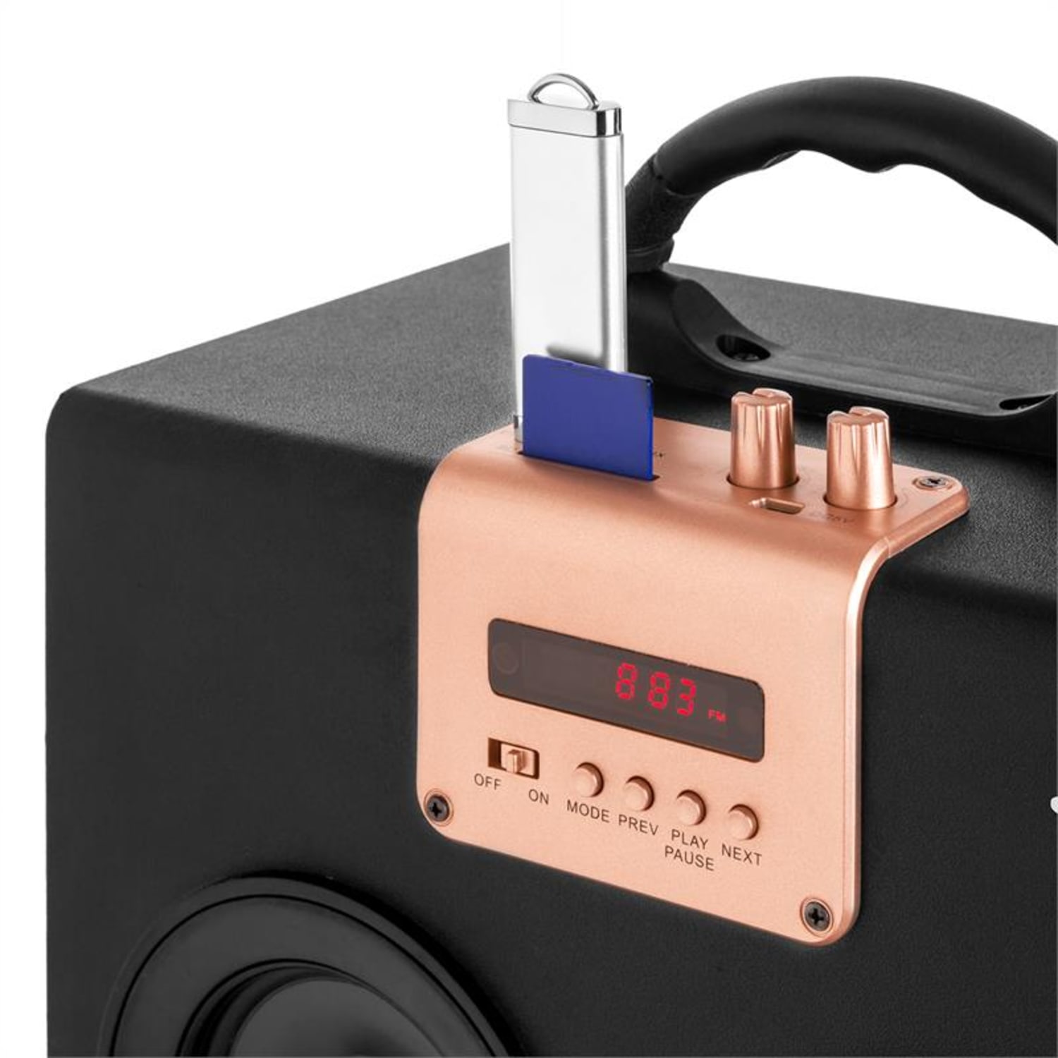 Central Park, 2.1 bluetooth reproduktor, USB, SD, přenosný Černá