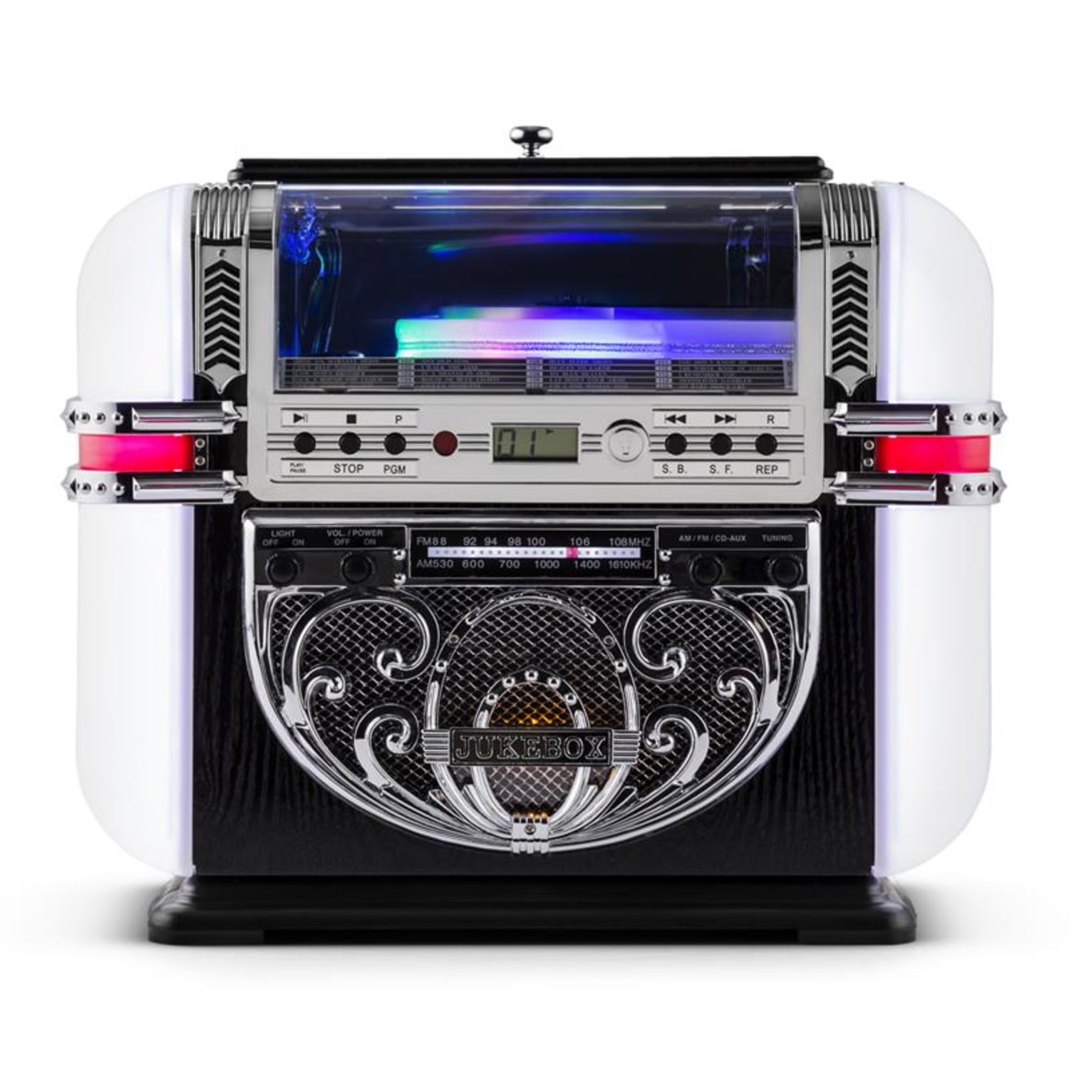 RR700 Jukebox rétro AM/FM CD AUX LED 