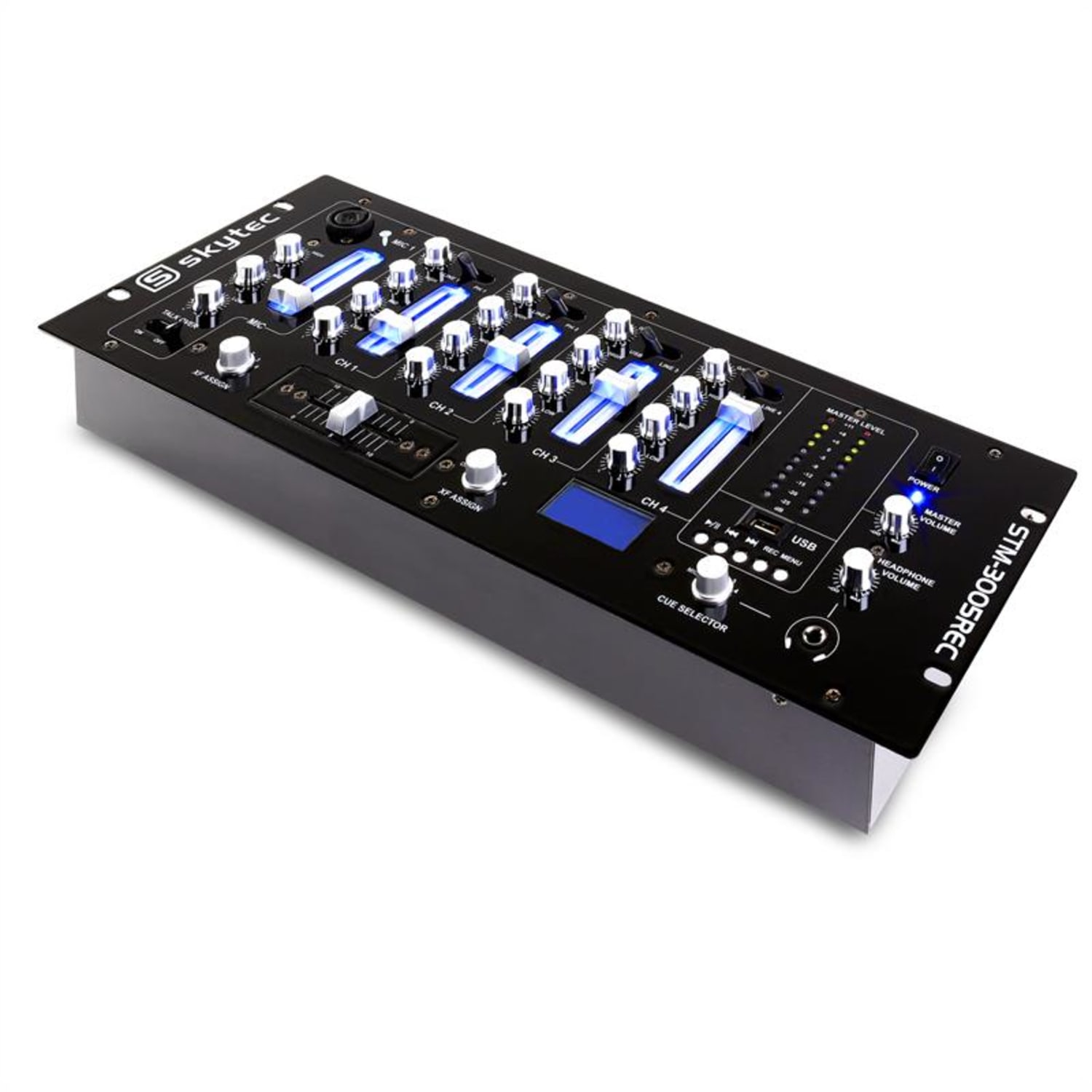 STM-3005REC, 4kanálový DJ mixážní pult, USB, MP3, REC, EQ 