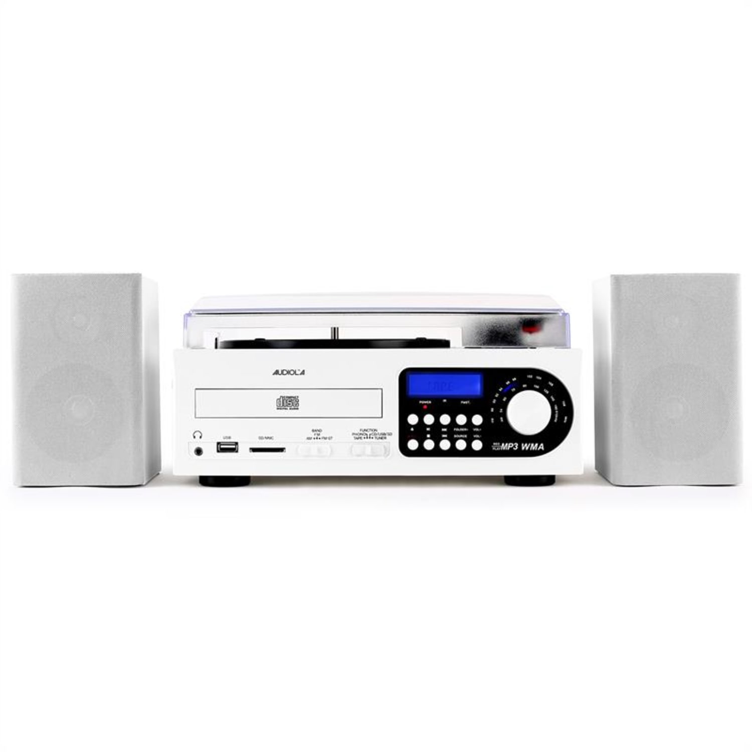 Stereo System LP CD USB SD MMC MP3 TP FM White 