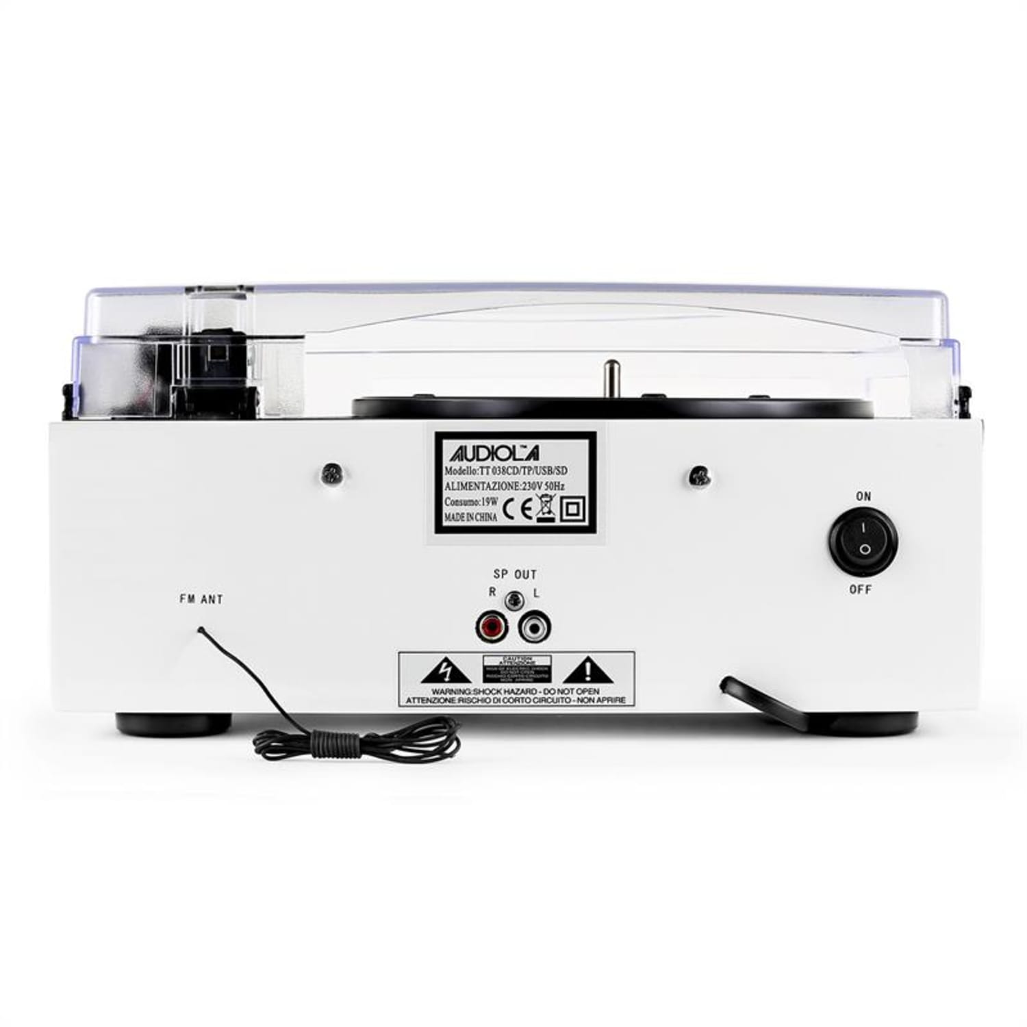 Stereo System LP CD USB SD MMC MP3 TP FM White 