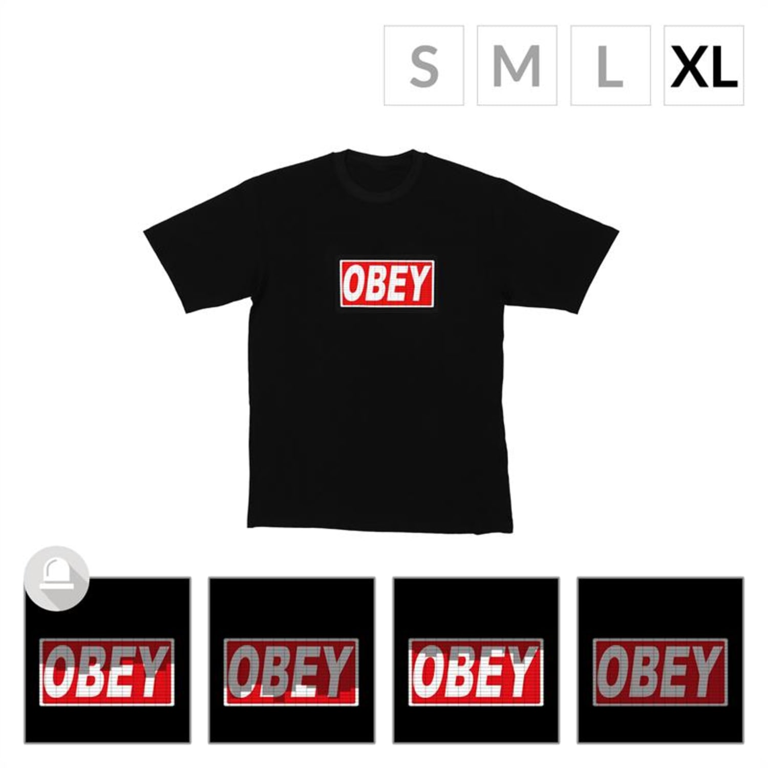T-ShirtLED OBEY rozm. XL