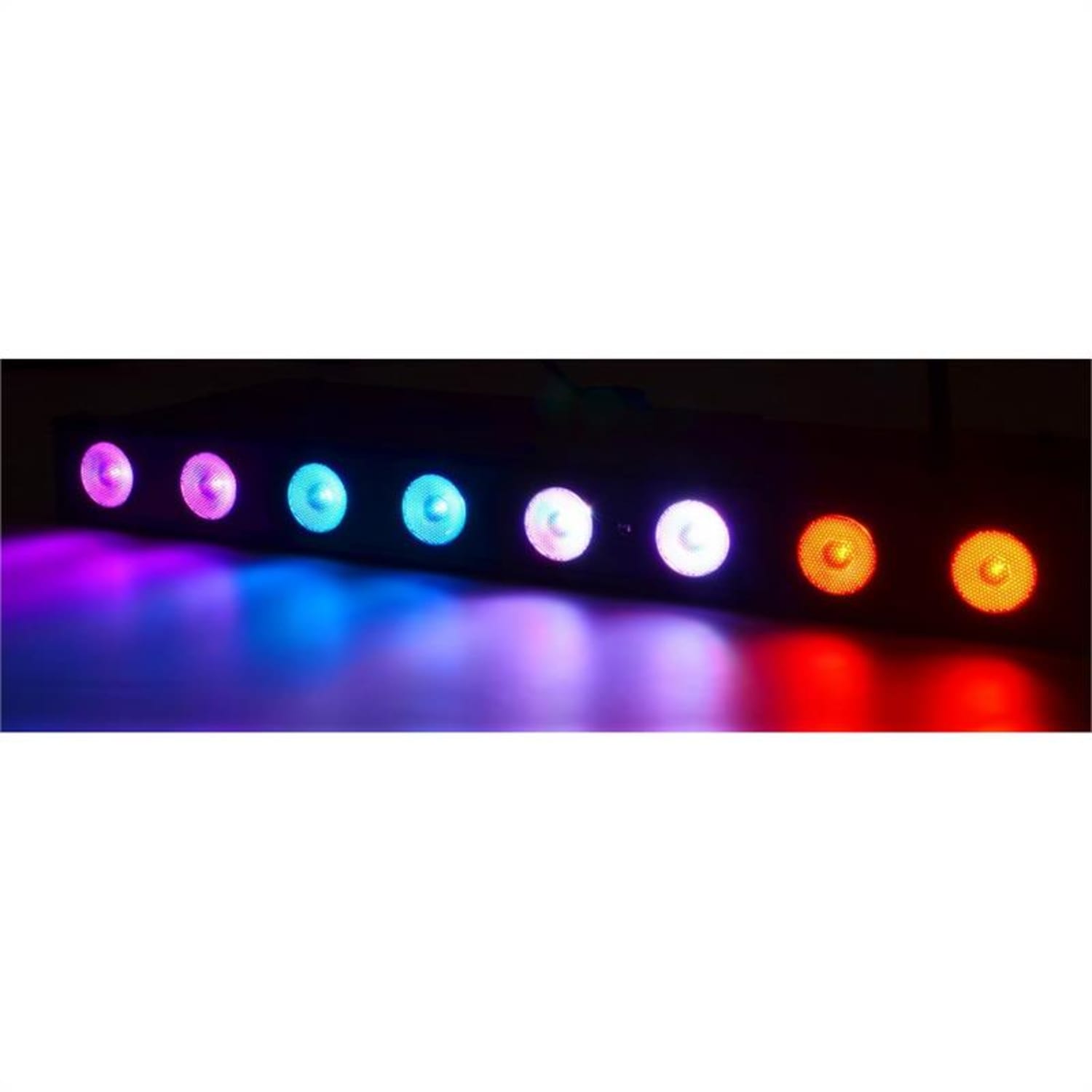 Professional Wi-Bar Barre LEDs 8 x 3W tricolore DMX sans câble 