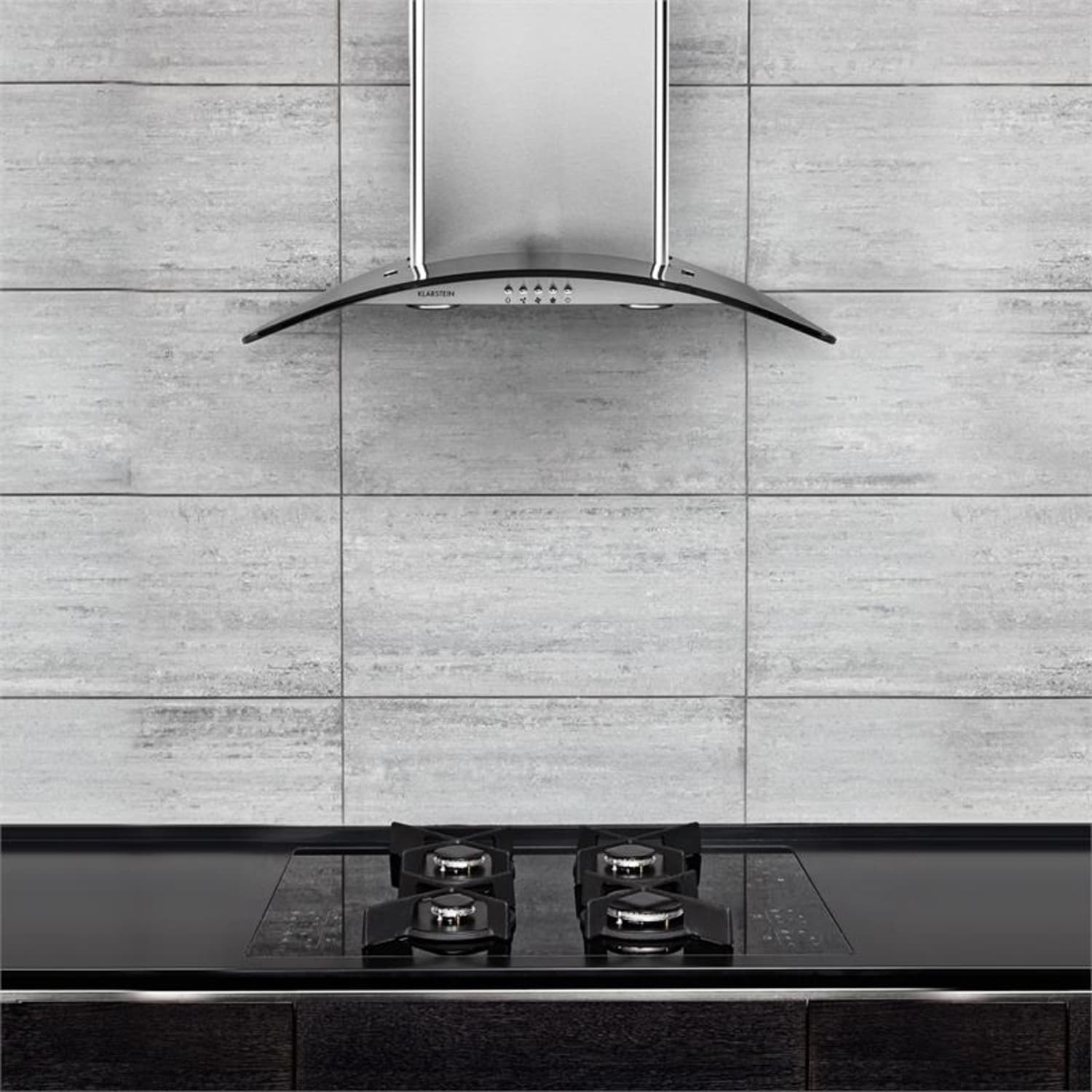 GL60WSB Extractor Fumos Exaustor Cozinha Aço Inoxidável 60cm 350m³/h 60 | Preto