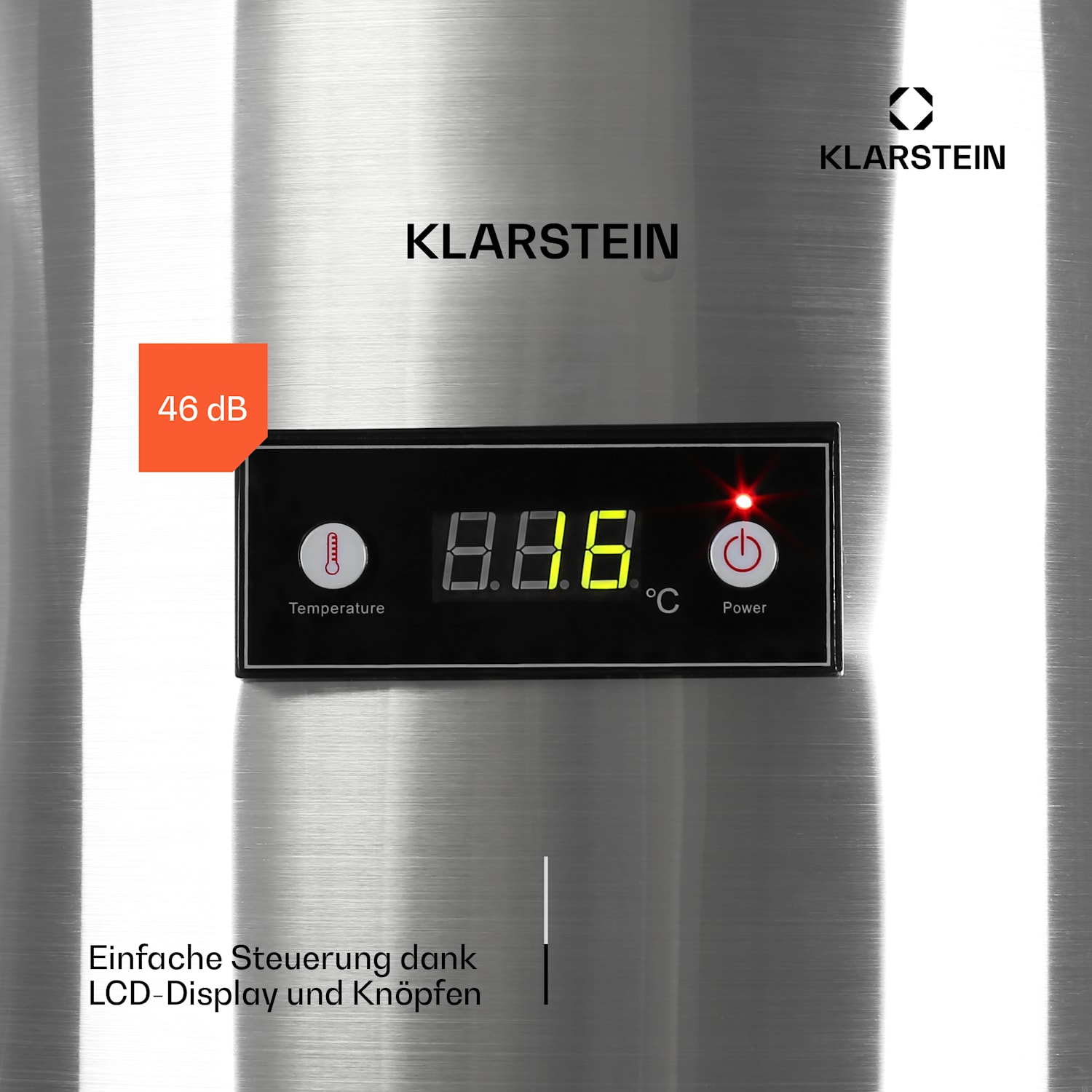 Mr. Barbot Bar-Kühlschrank 50 Liter 6-16 °C Bodenrollen Edelstahl 50 Ltr | Silber