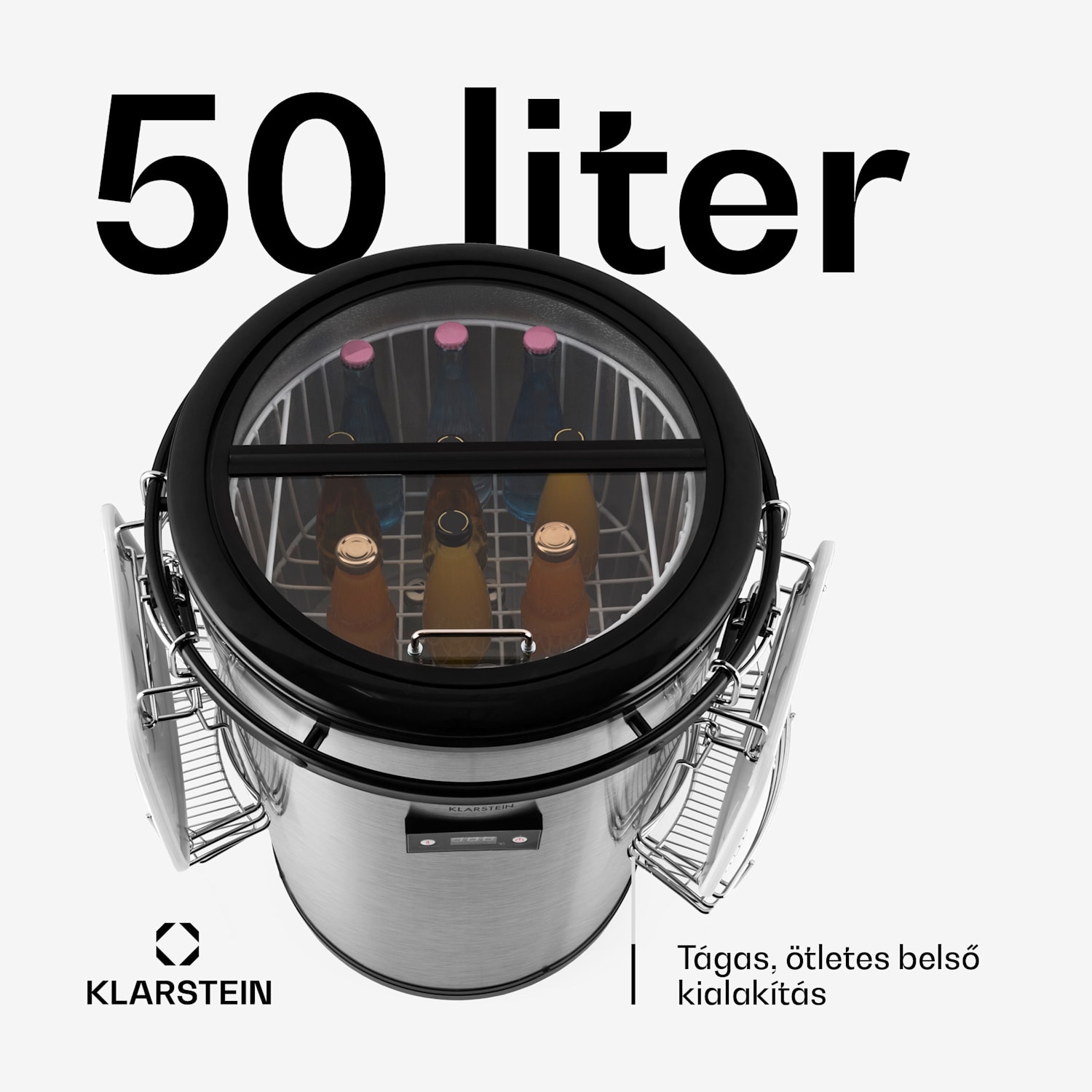 Mr. Barbot, bárhűtő, 50 liter, F energiahatékonysági osztály, rozsdamentes acél 50 liter | Ezüst