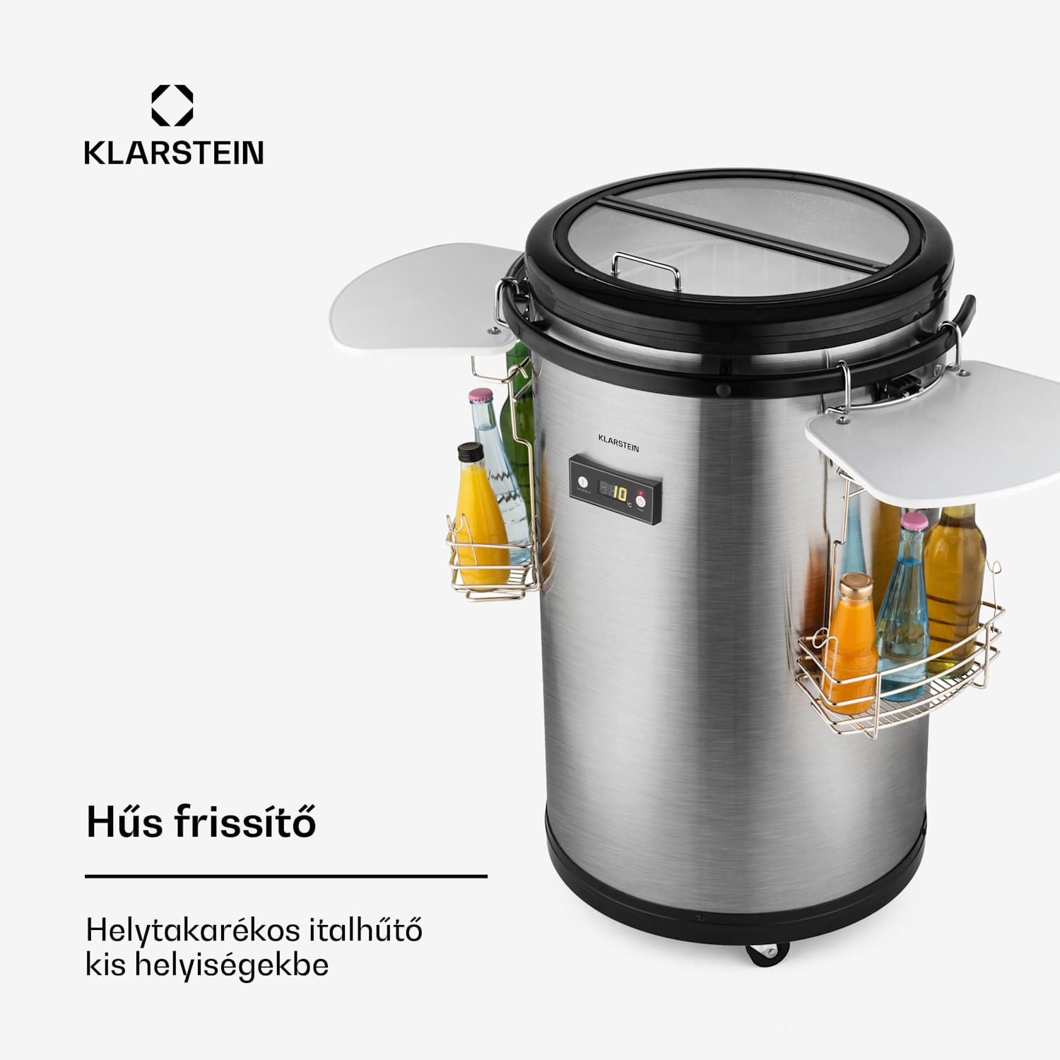 Mr. Barbot, bárhűtő, 50 liter, F energiahatékonysági osztály, rozsdamentes acél 50 liter | Ezüst