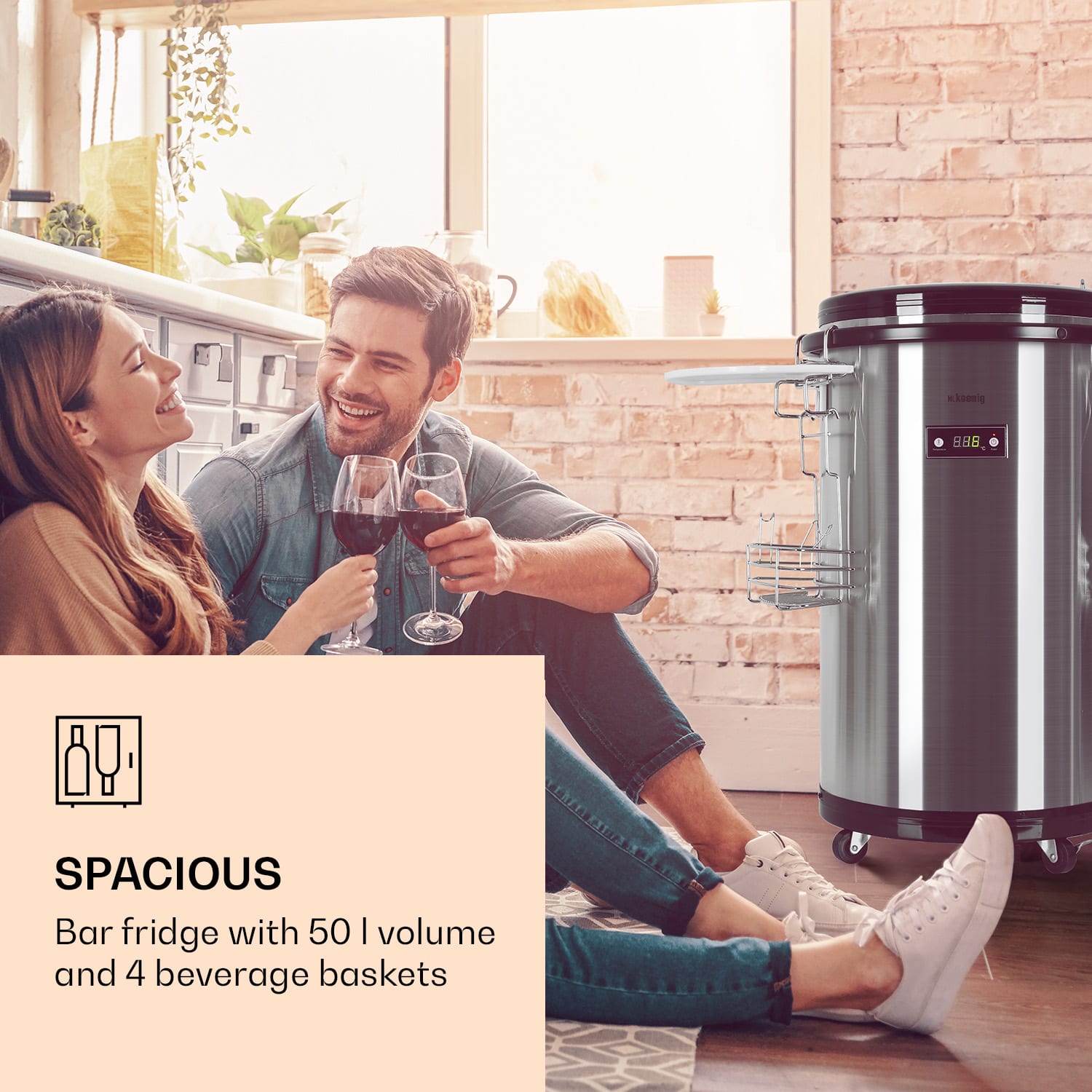 Barski hladilnik Mr. Barbot, 50 l, F, nerjaveče jeklo 50 litrov | Nerjaveče jeklo