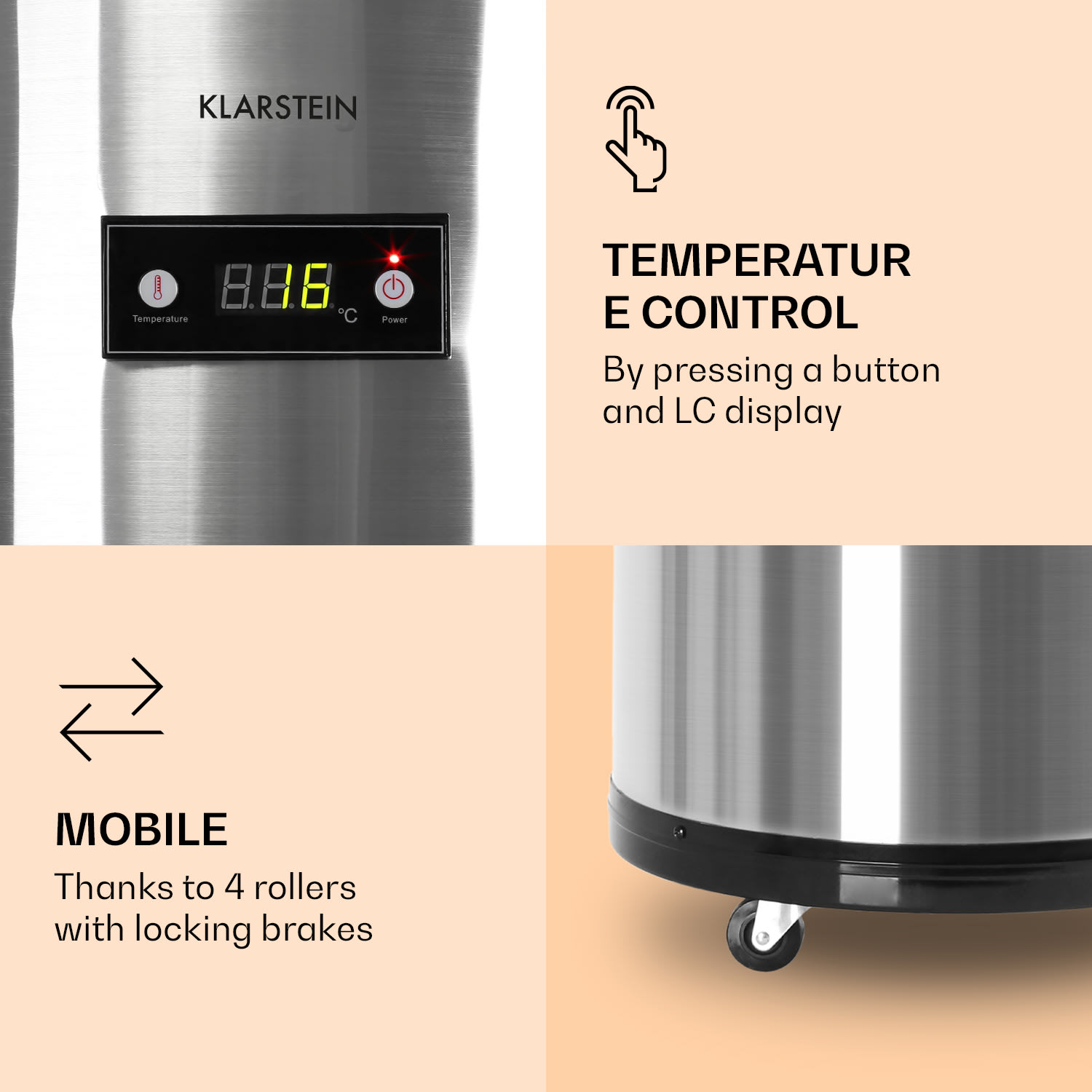 Barski hladilnik Mr. Barbot, 50 l, F, nerjaveče jeklo 50 litrov | Nerjaveče jeklo