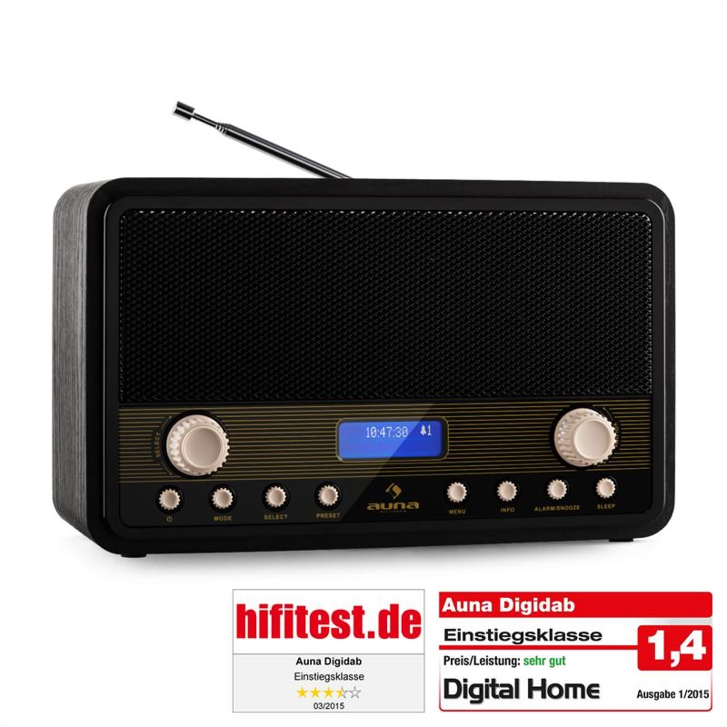 Digidab Retro radio digitale DAB FM sveglia 