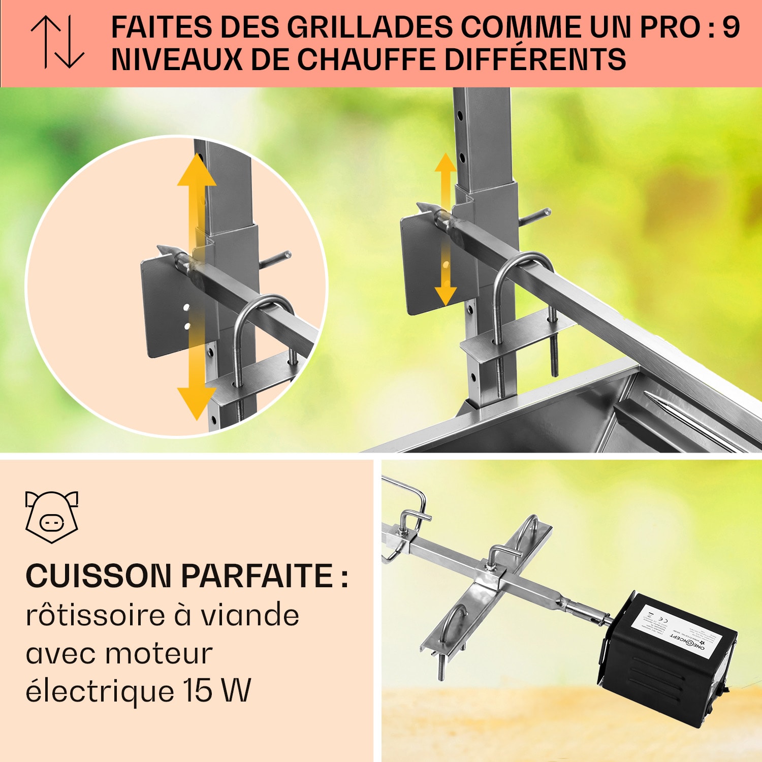 Sauenland Rotissoire à charbon pour cochon grillé et méchoui 