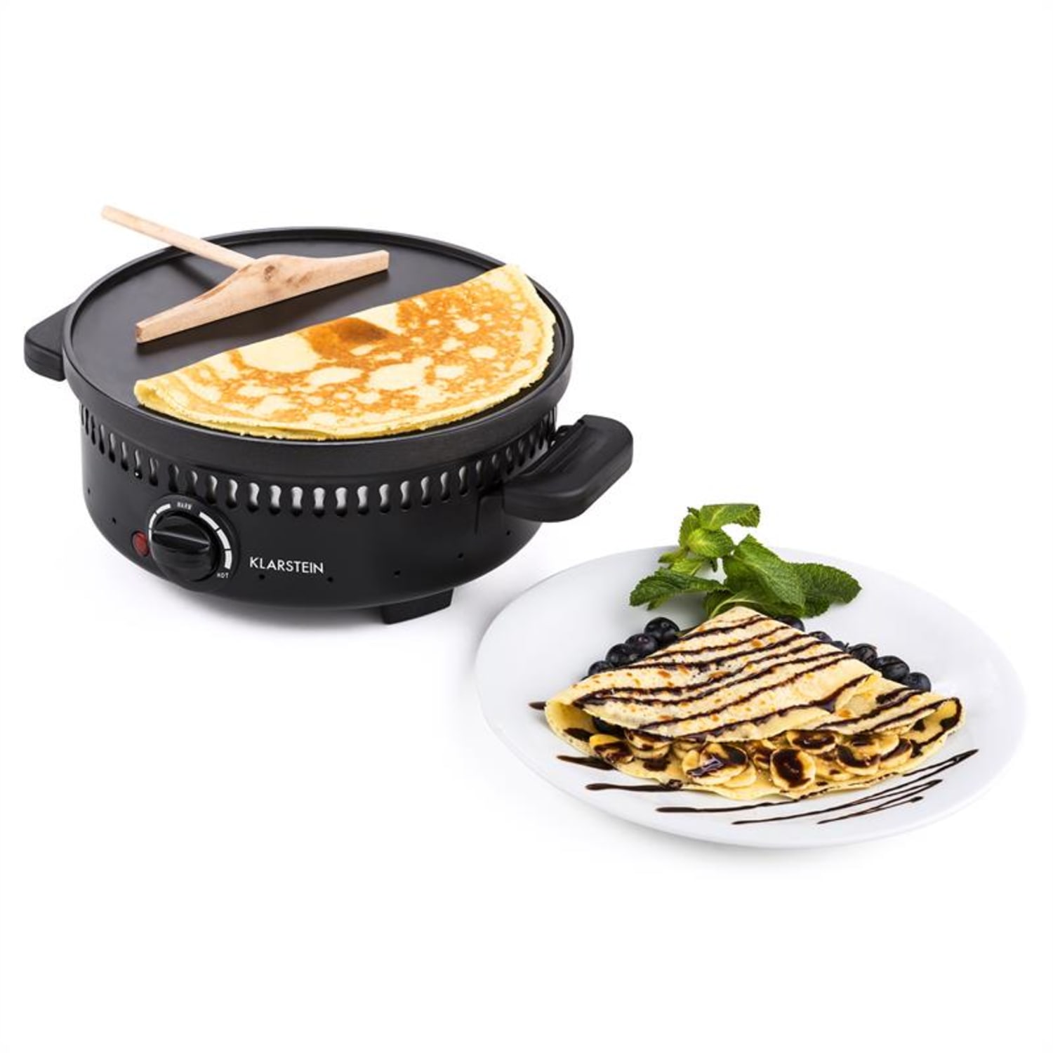 Wielofunkcyjny automat opiekający Klarstein Schwyz 4w1 800W grill naleśniki czarny 