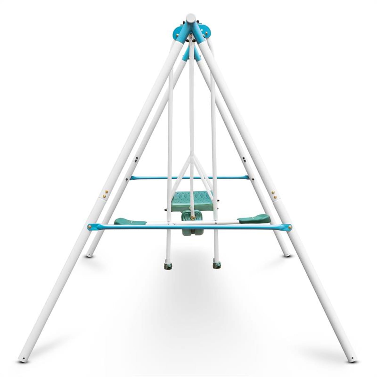 Olav, huśtawka dla dzieci, huśtawka ogrodowa, stalowy stelaż Nebeško modra