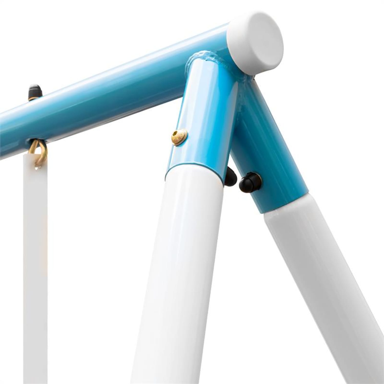 Olav, huśtawka dla dzieci, huśtawka ogrodowa, stalowy stelaż Nebeško modra