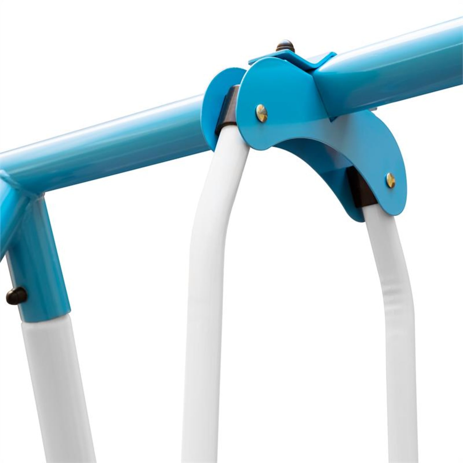 Olav, huśtawka dla dzieci, huśtawka ogrodowa, stalowy stelaż Nebeško modra