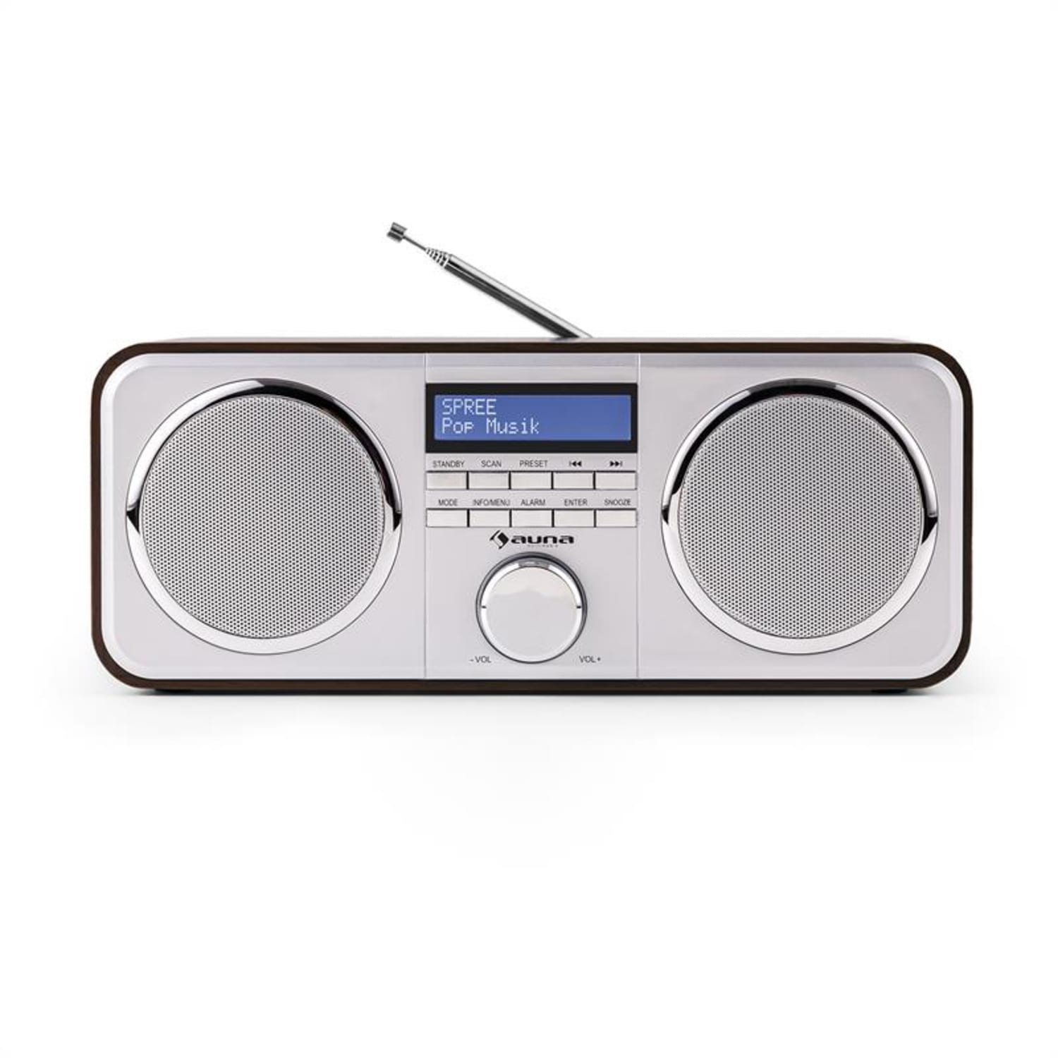 Georgia Radio numérique tuner DAB DAB+ FM entrée AUX- marron foncé 