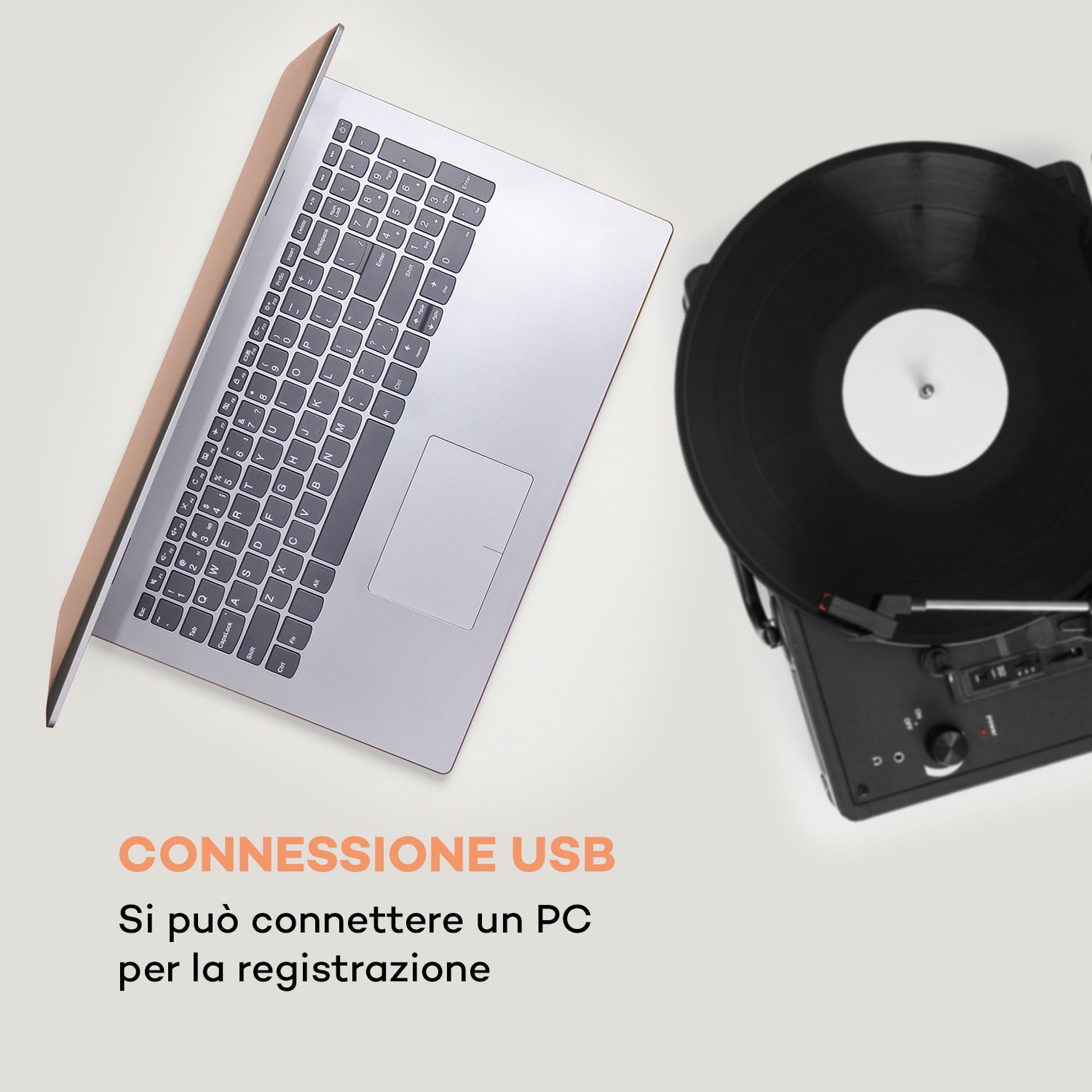 Peggy Sue giradischi retrò USB LP nero Nero