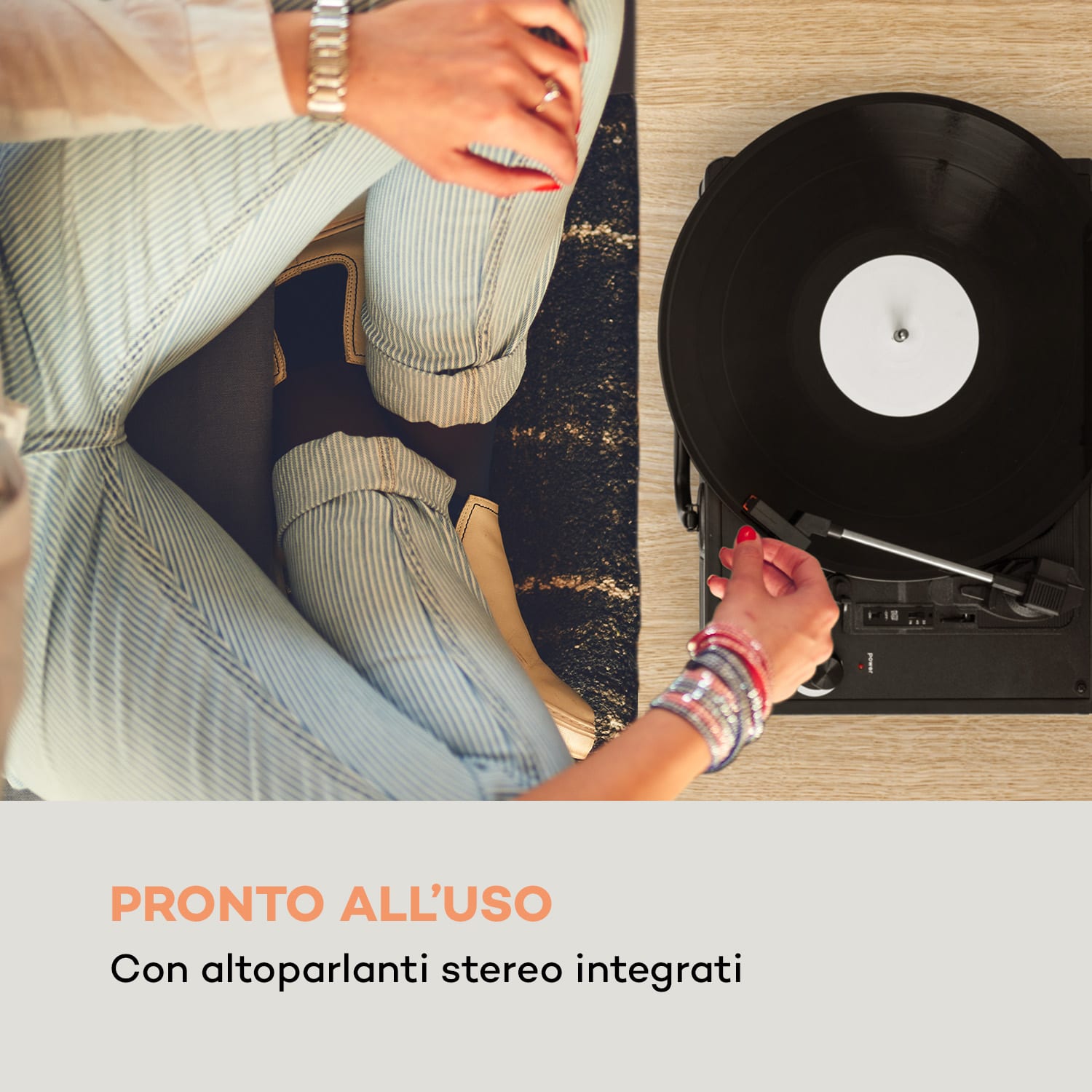 Peggy Sue giradischi retrò USB LP nero Nero