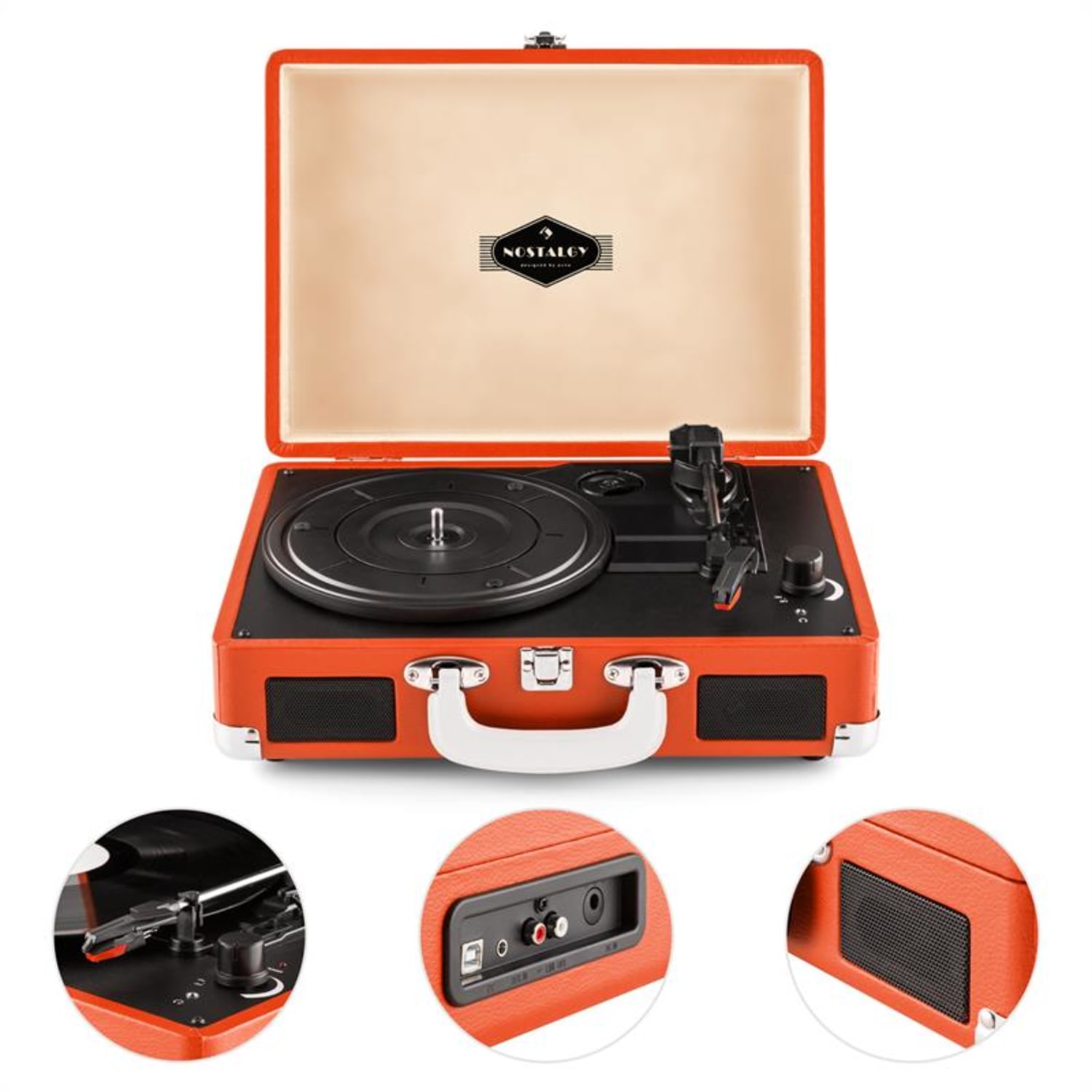 Peggy Sue retro-levysoitin LP USB - oranssi Oranssi
