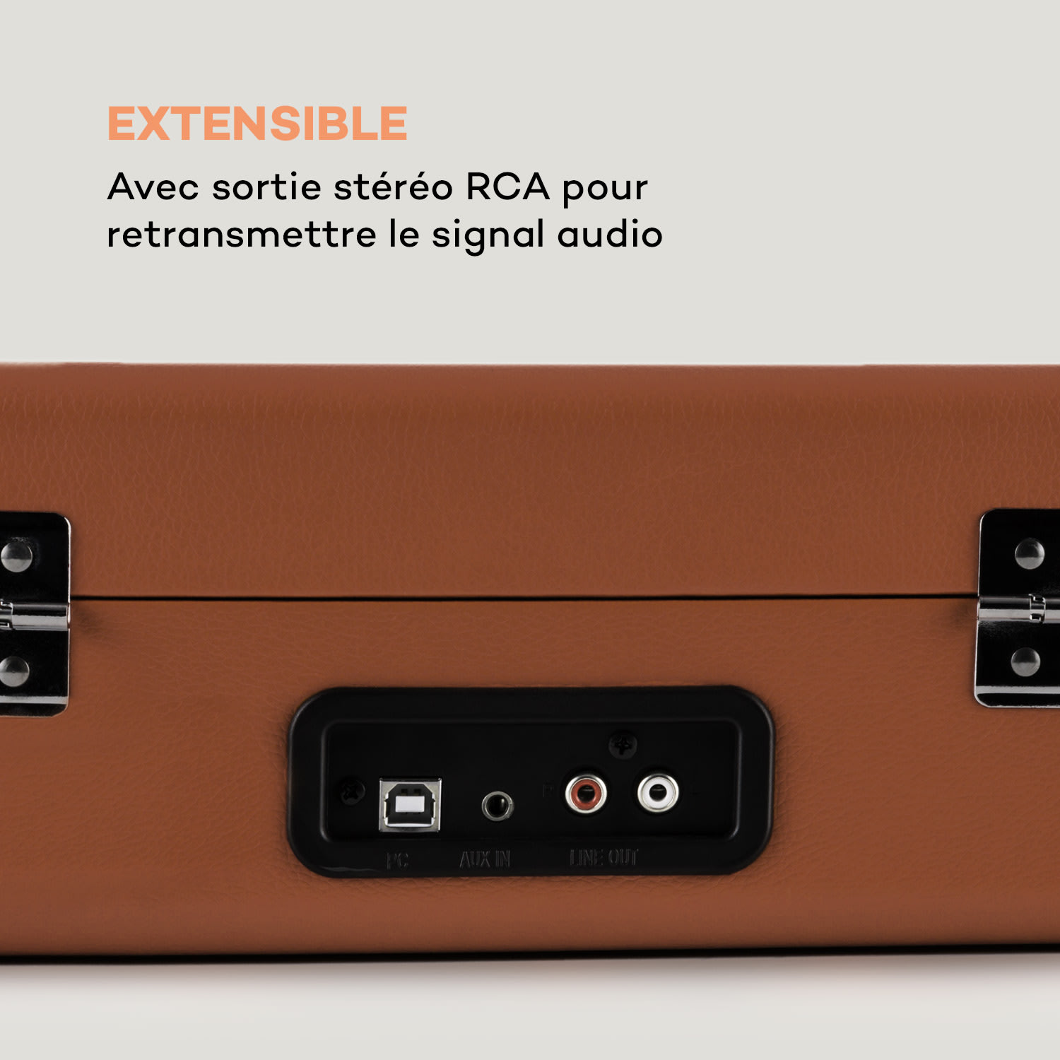 Peggy Sue Platine vinyle rétro LP avec numérisation par USB -marron Tabac