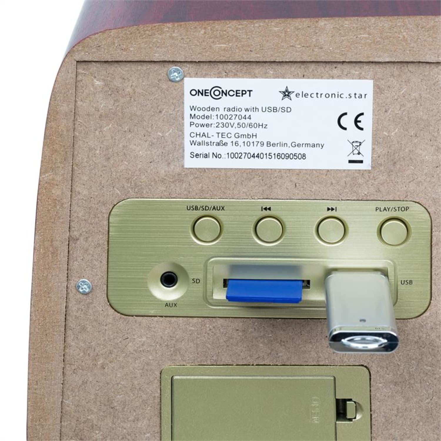 Dabby-Holly Retro-Radio UKW/MW MP3 USB SD AUX 