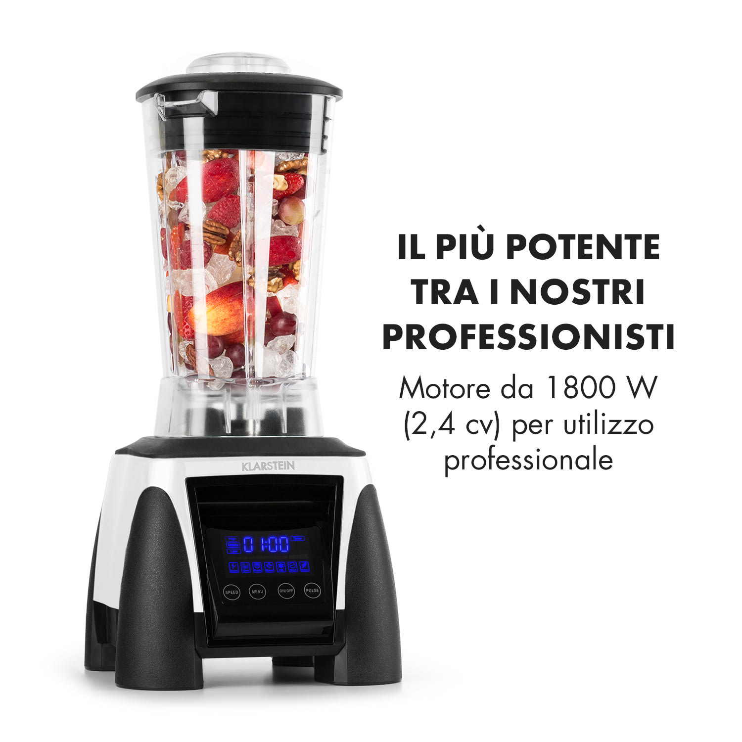 Herakles 8G frullatore professionale frullatore da tavolo 1800 W bianc Bianco