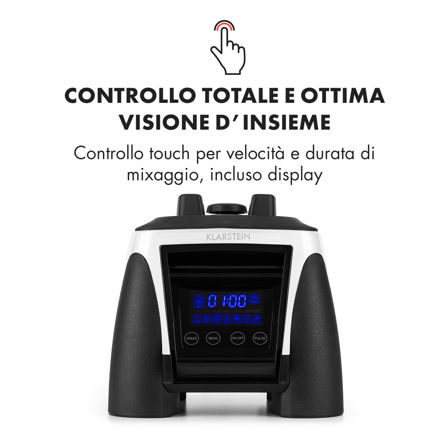 Herakles 8G frullatore professionale frullatore da tavolo 1800 W bianc Bianco