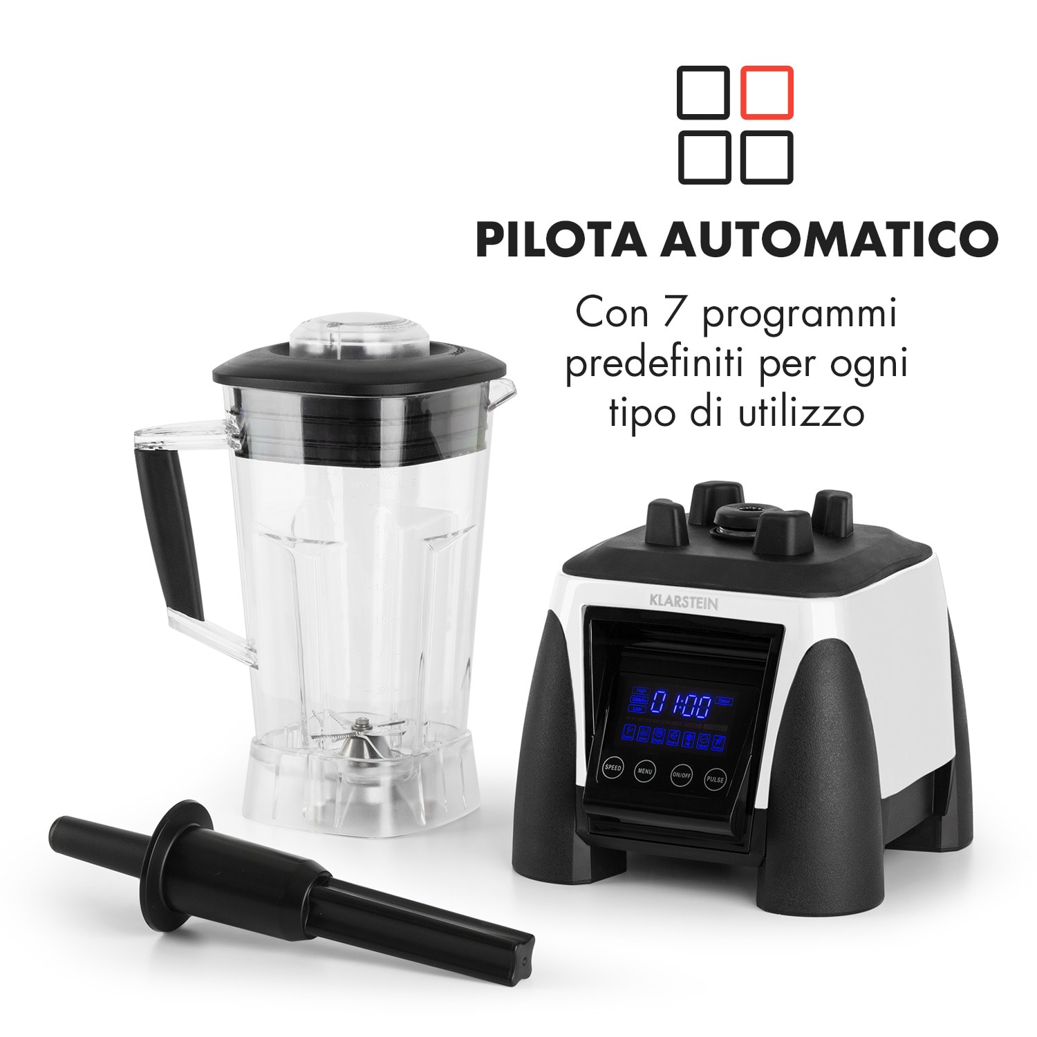 Herakles 8G frullatore professionale frullatore da tavolo 1800 W bianc Bianco