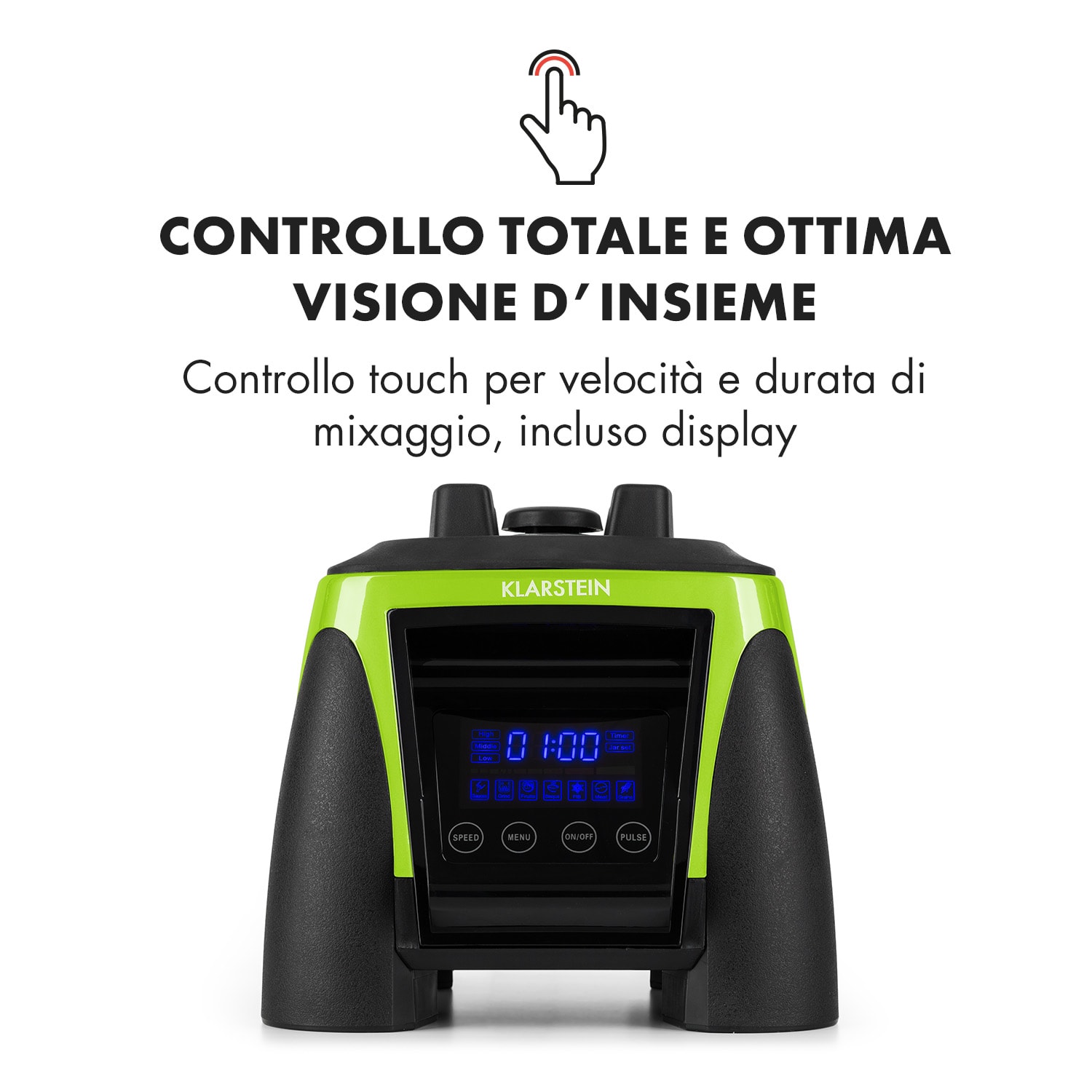 Herakles 8G frullatore professionale frullatore da tavolo 1800 W verde Verde