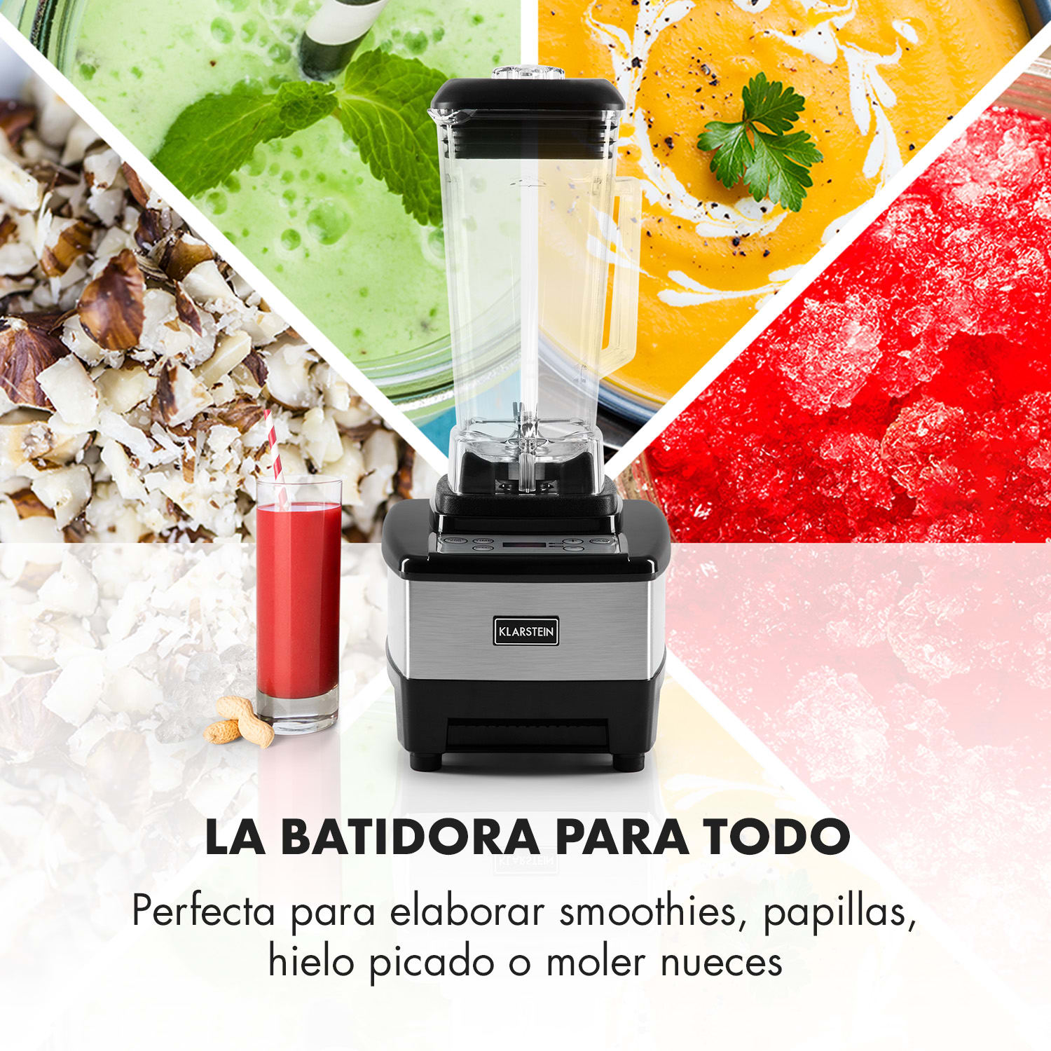 Herakles-4G-B Batidora smoothie 1500W 2 litros sin BPA Plata