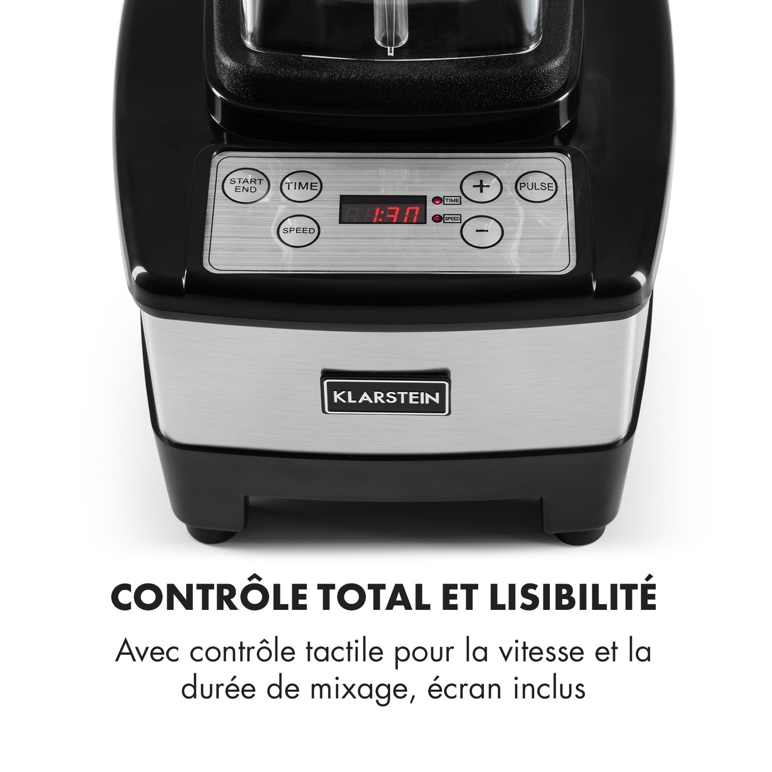 Herakles 4G Mixeur blender sans BPA 2L 1500w 35000t/mn -noir Argent