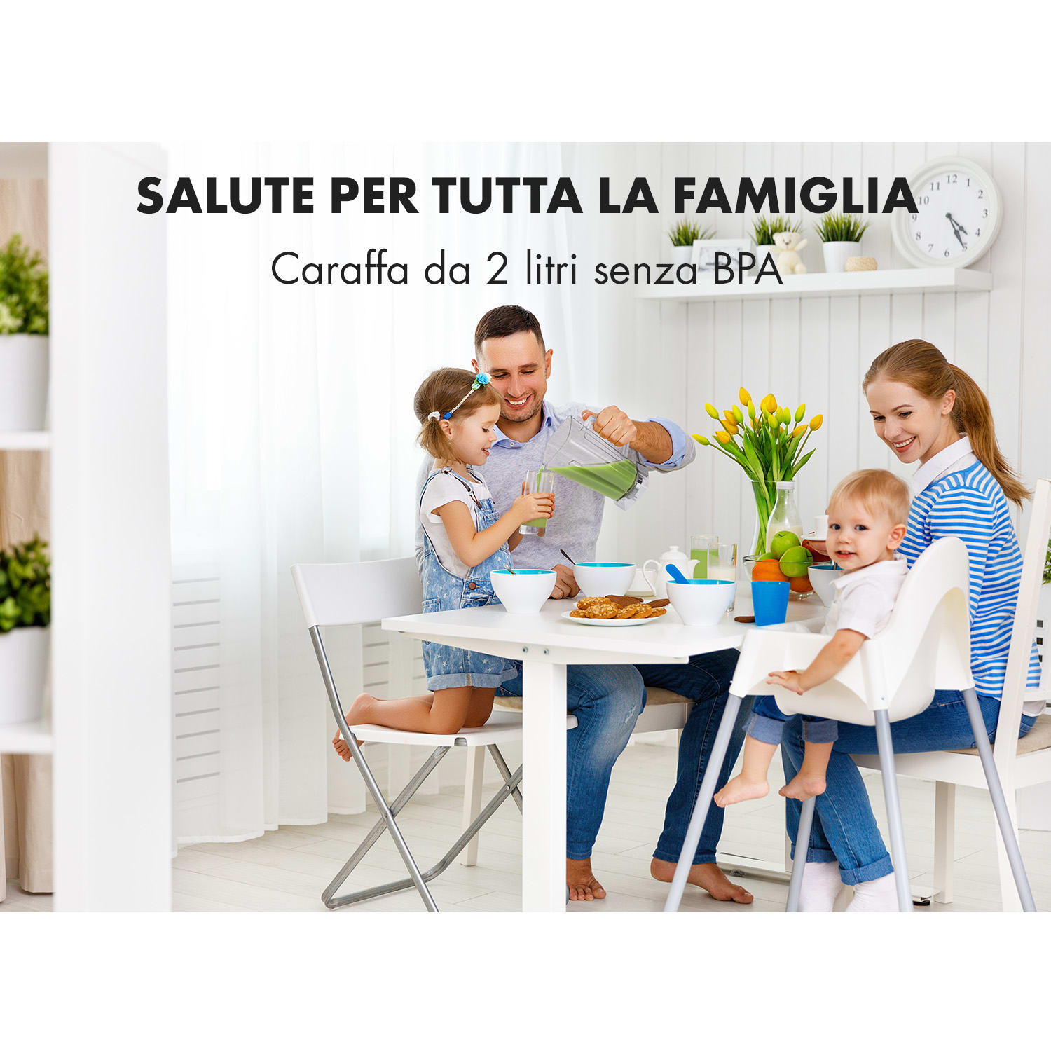 Herakles 4G B Frullatore 1500W 2 Litri Senza BPA Argento Argento
