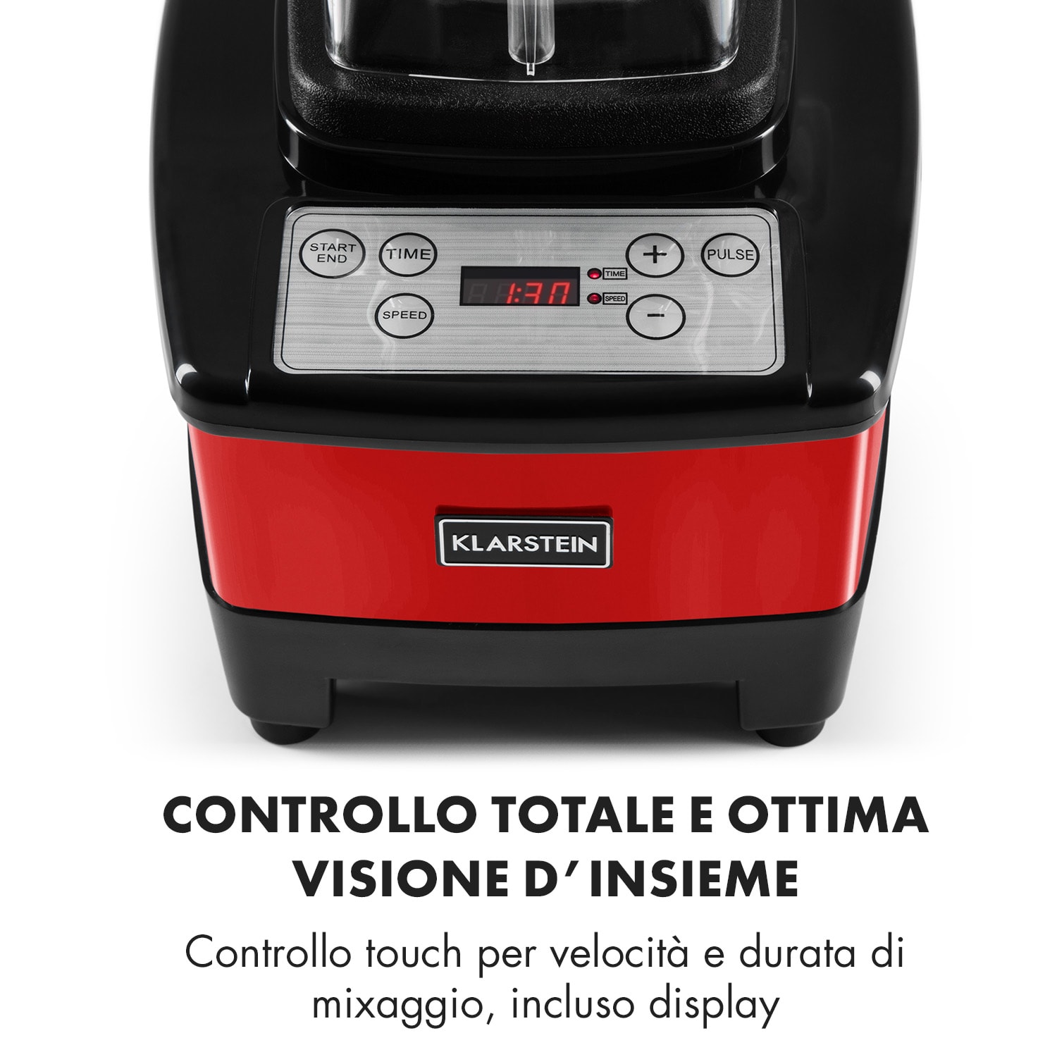 Herakles 4G E Frullatore 1500W 2 Litri senza BPA Rosso Rosso