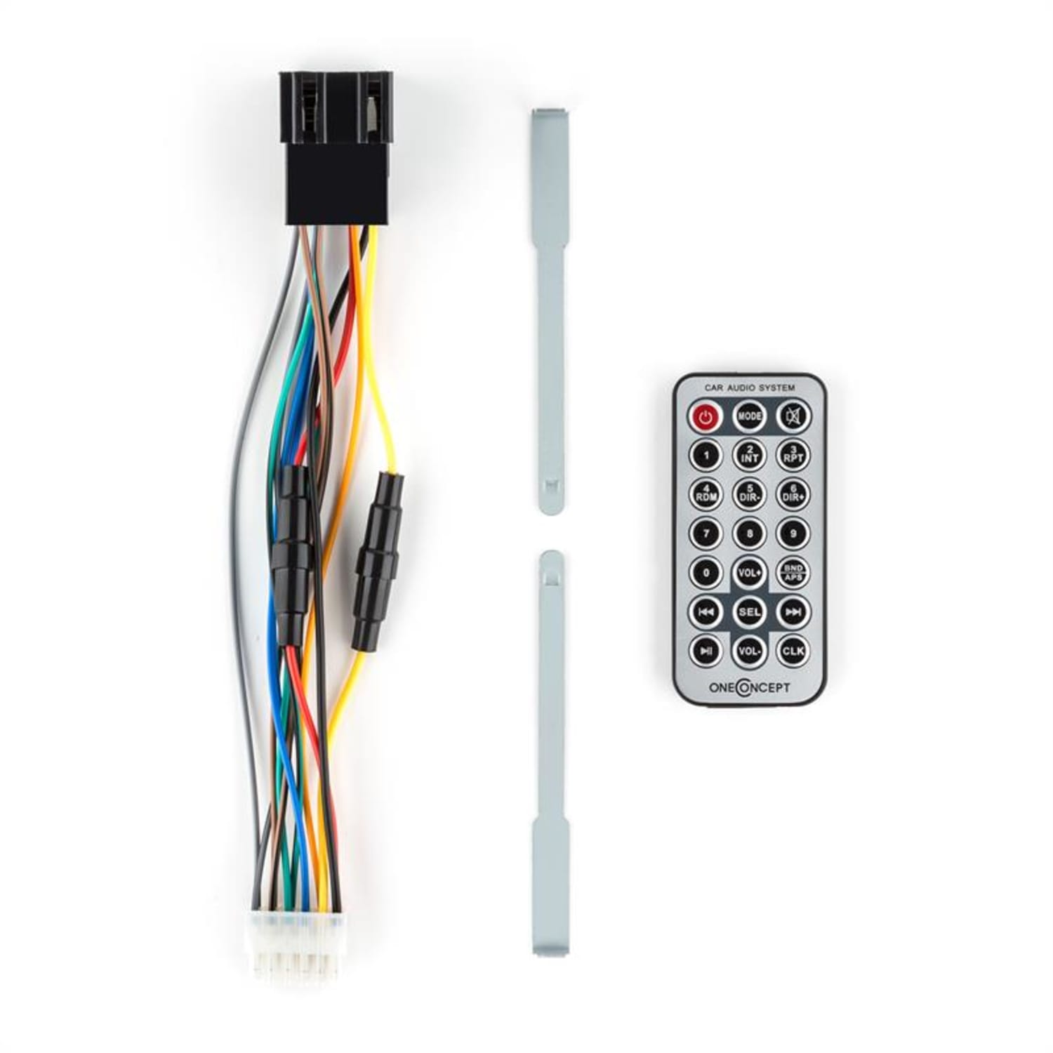 MD-185 Autoradio MP3 USB SD pré-out AUX FM branco 