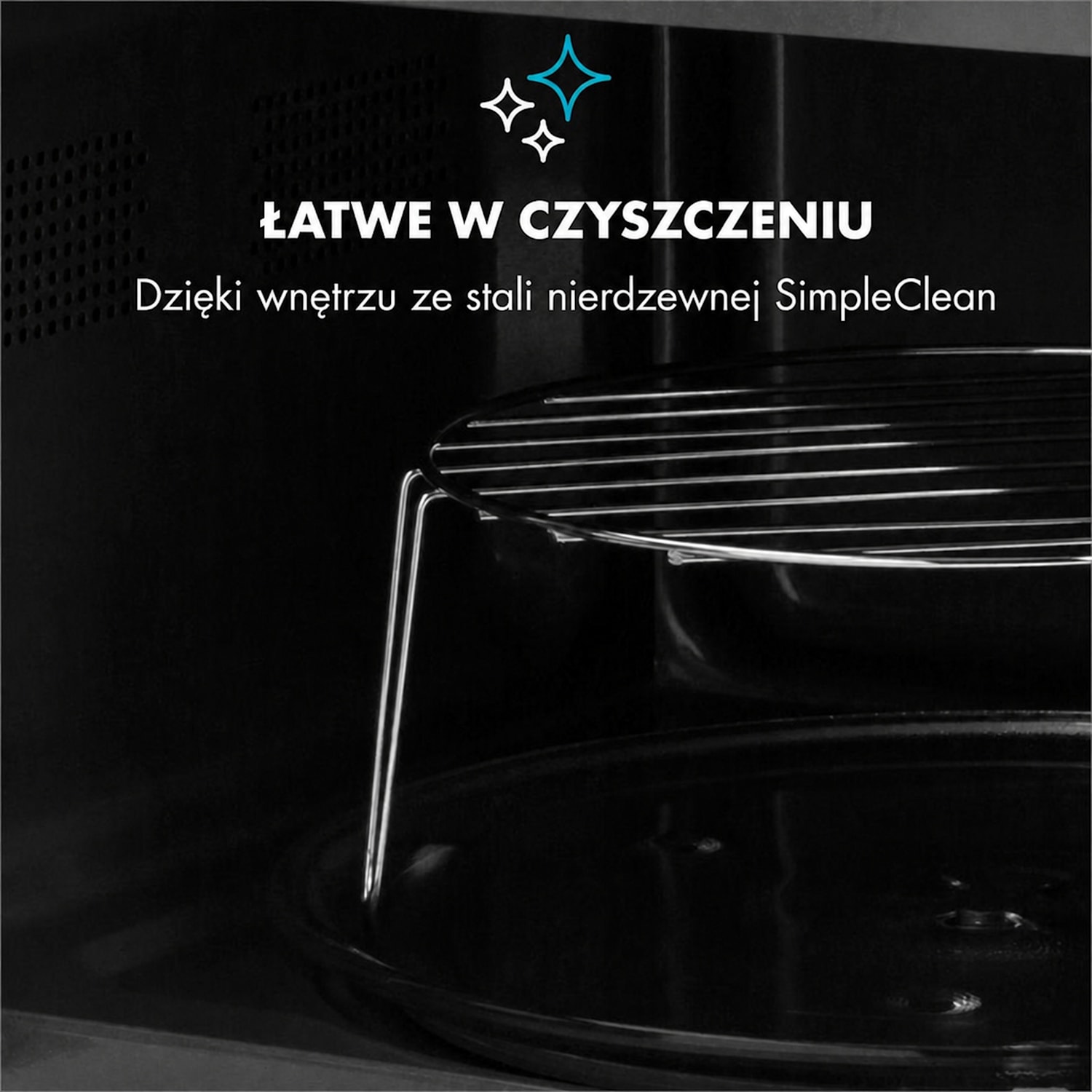 Fine Dinesty, kuchenka mikrofalowa z grillem, 800/1000 W, 23 l, styl retro, 12 programów Czerwony