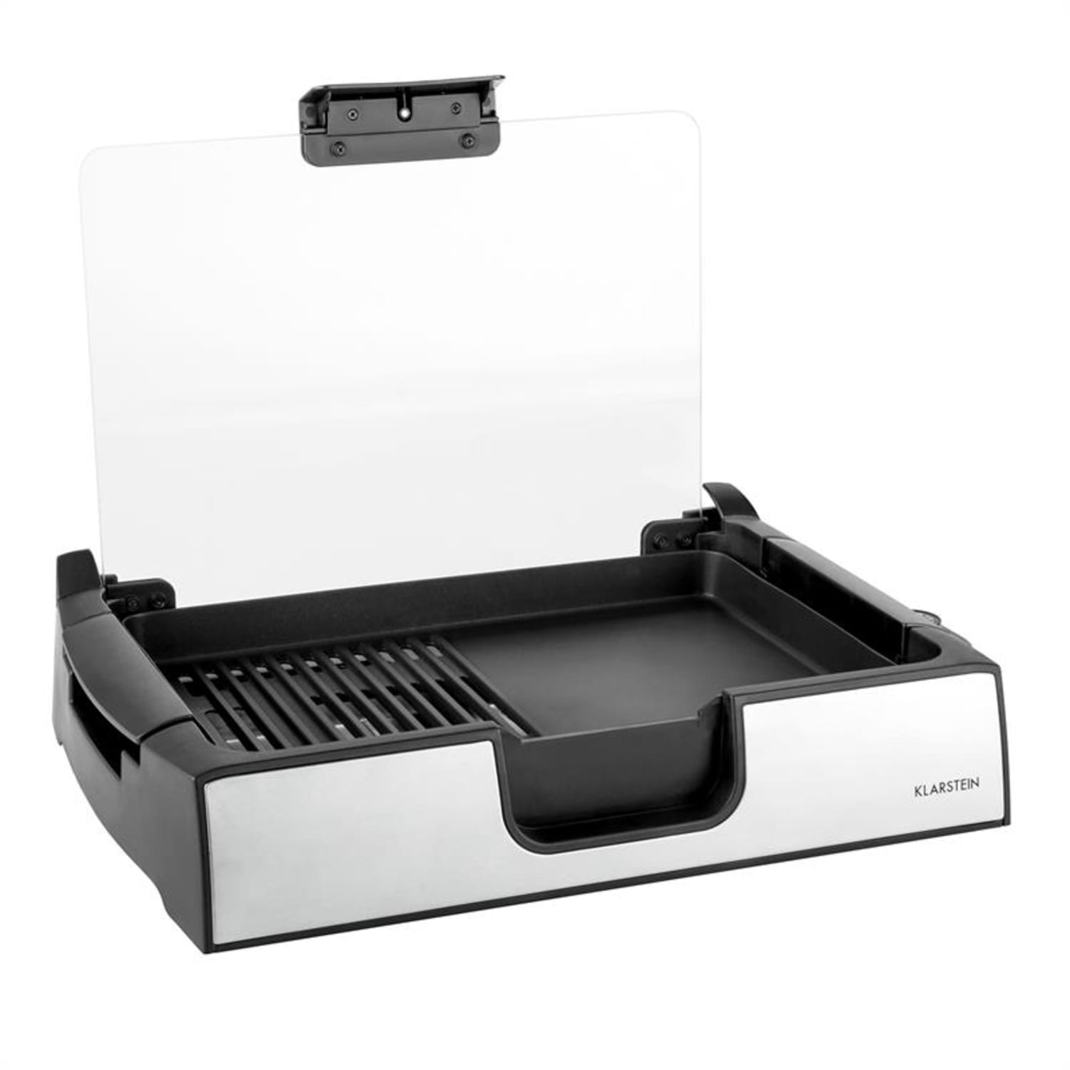 Klarstein Showmaster asztali grill, 1500 W, max. 250 °C, üveg fedél 