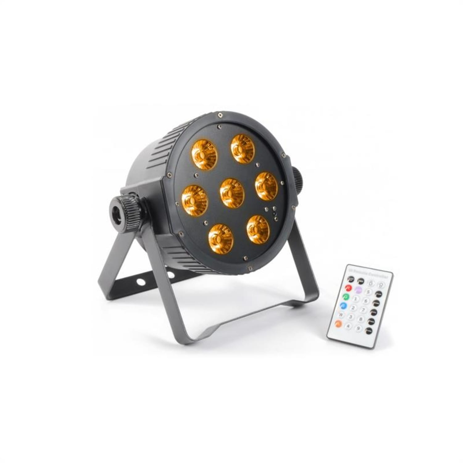 FlatPAR 7x 1W5-în-1 Color RGBAWLED DMX IR telecomanda incl. 