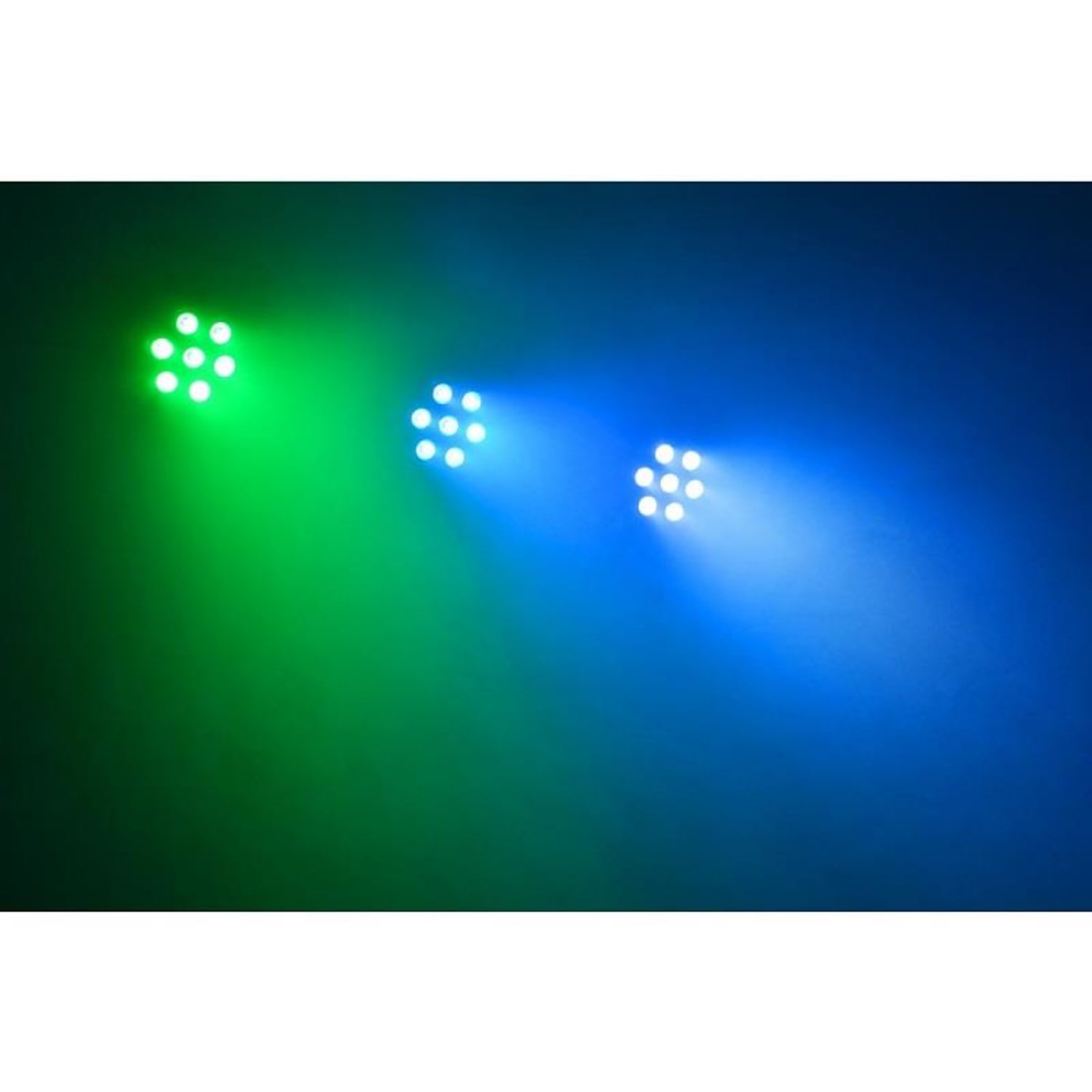 FlatPAR 7x 1W5-în-1 Color RGBAWLED DMX IR telecomanda incl. 