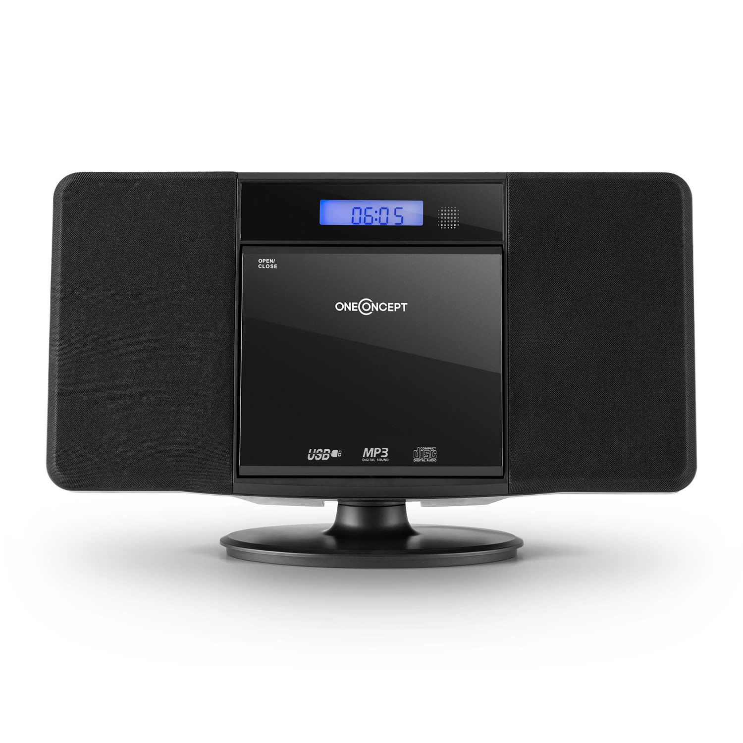 V-13, STEREOSISTEM S CD MP3 USB RADIOM IN BUDILKO, STENSKA MONTAŽA, ČRNE BARVE
