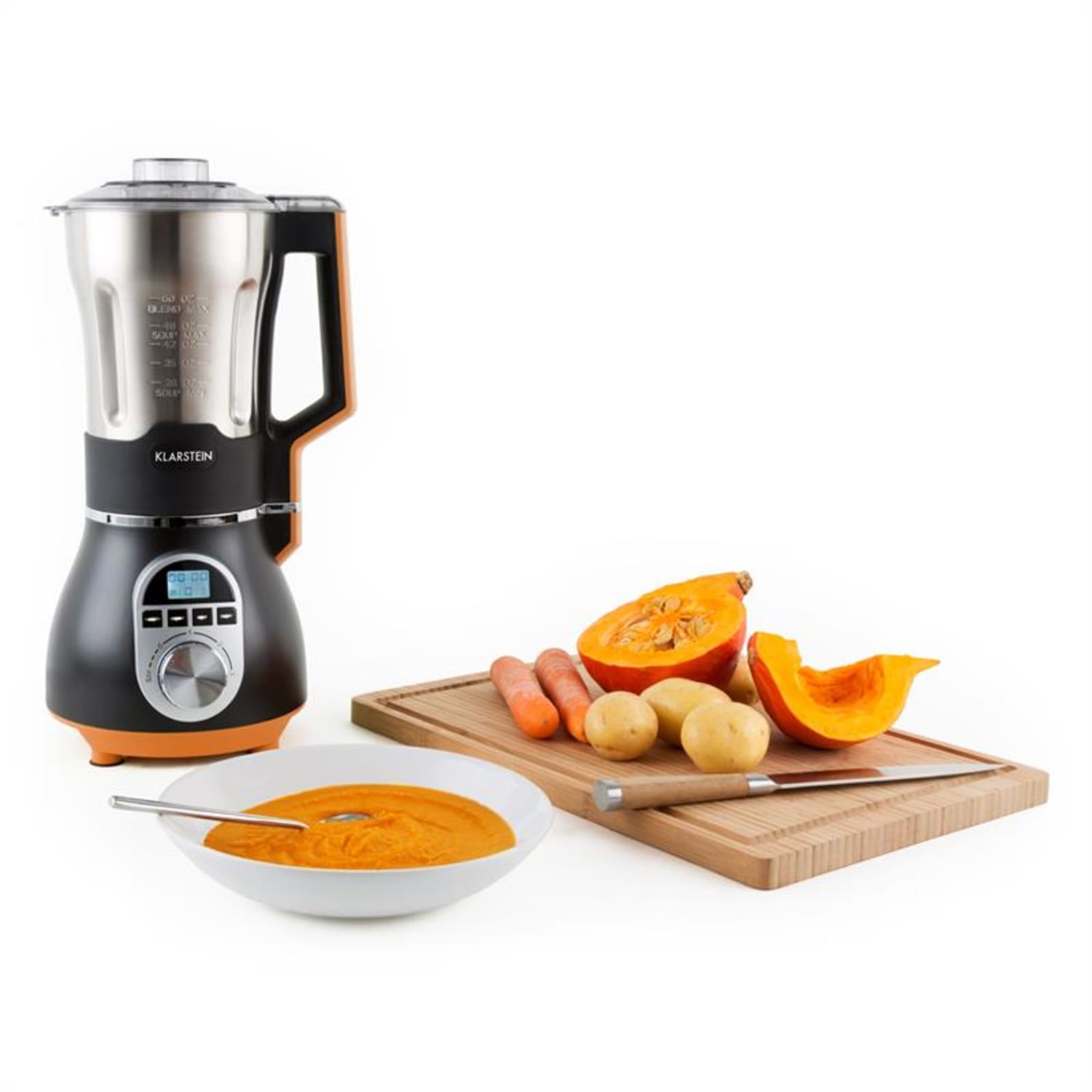Klarstein TK52-Soup-Chef-O, 900 W, 1,75 l, 100 fok, levesfőző, leveskészítés Narancs