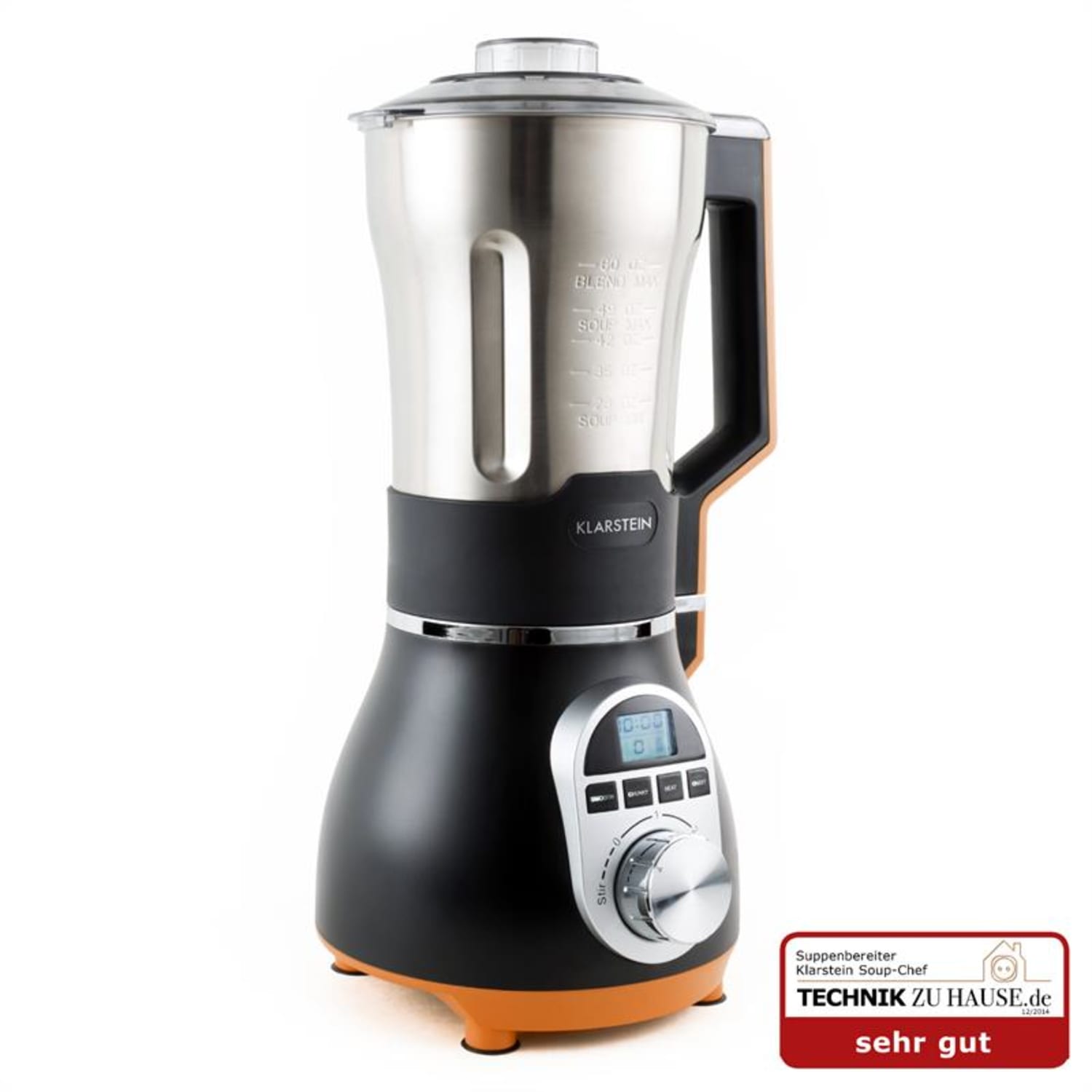 Klarstein TK52-Soup-Chef-O, 900 W, 1,75 l, 100 fok, levesfőző, leveskészítés Narancs