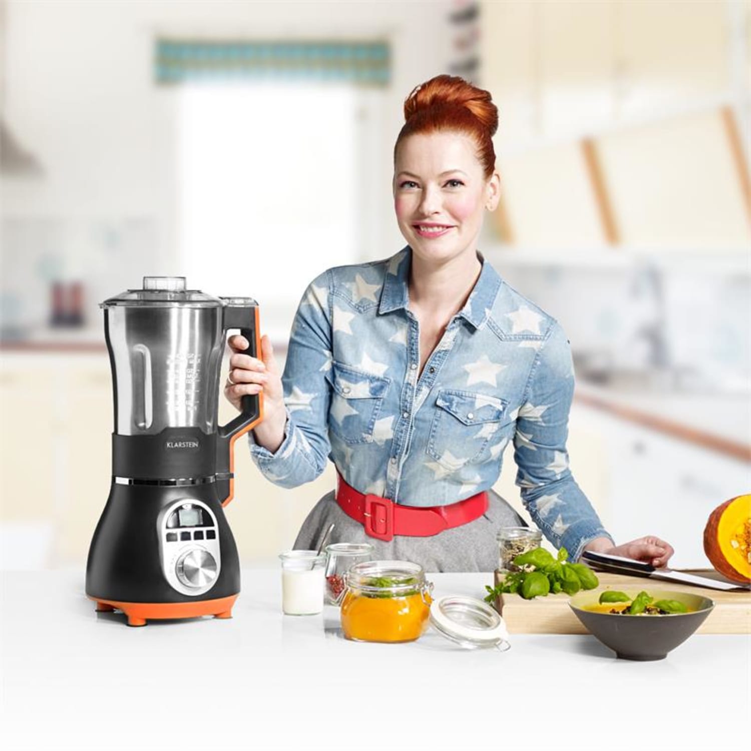 Klarstein TK52-Soup-Chef-O, 900 W, 1,75 l, 100 fok, levesfőző, leveskészítés Narancs
