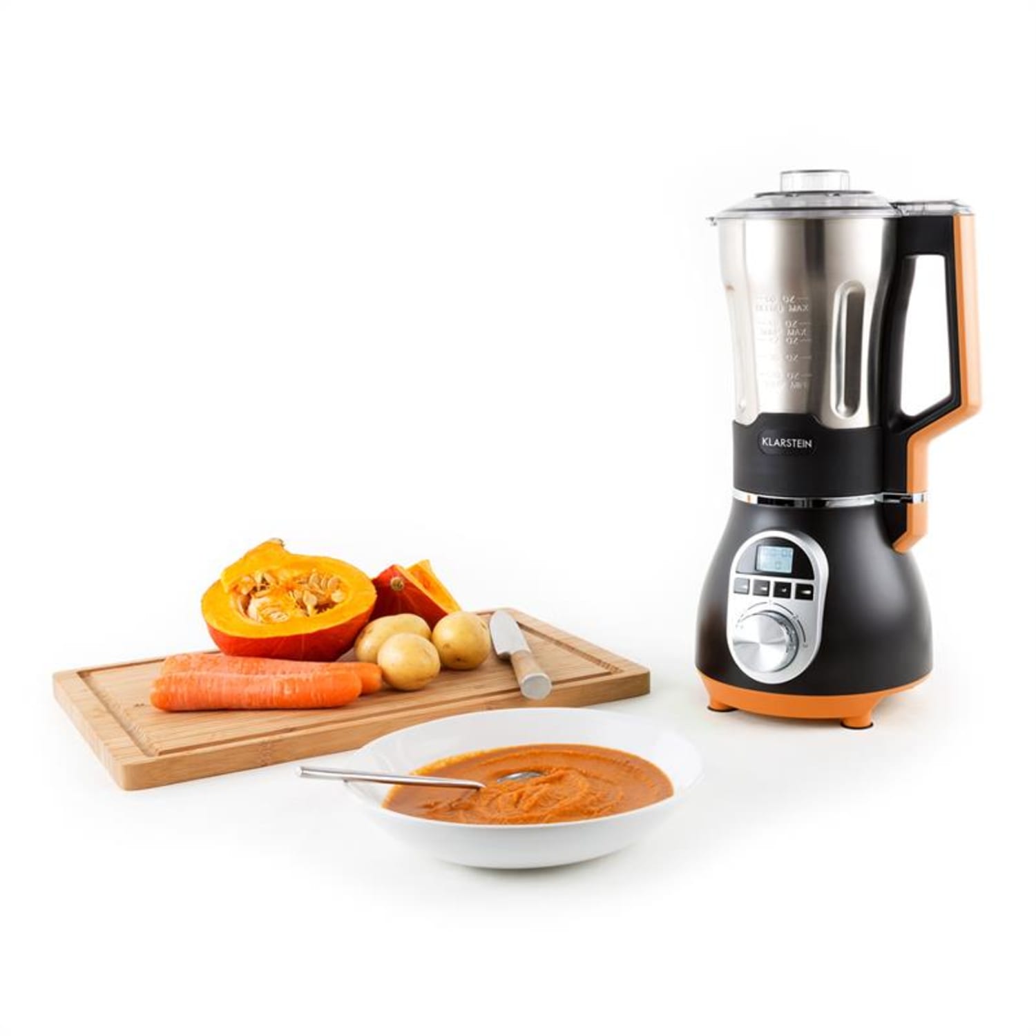 Klarstein TK52-Soup-Chef-O, 900 W, 1,75 l, 100 fok, levesfőző, leveskészítés Narancs