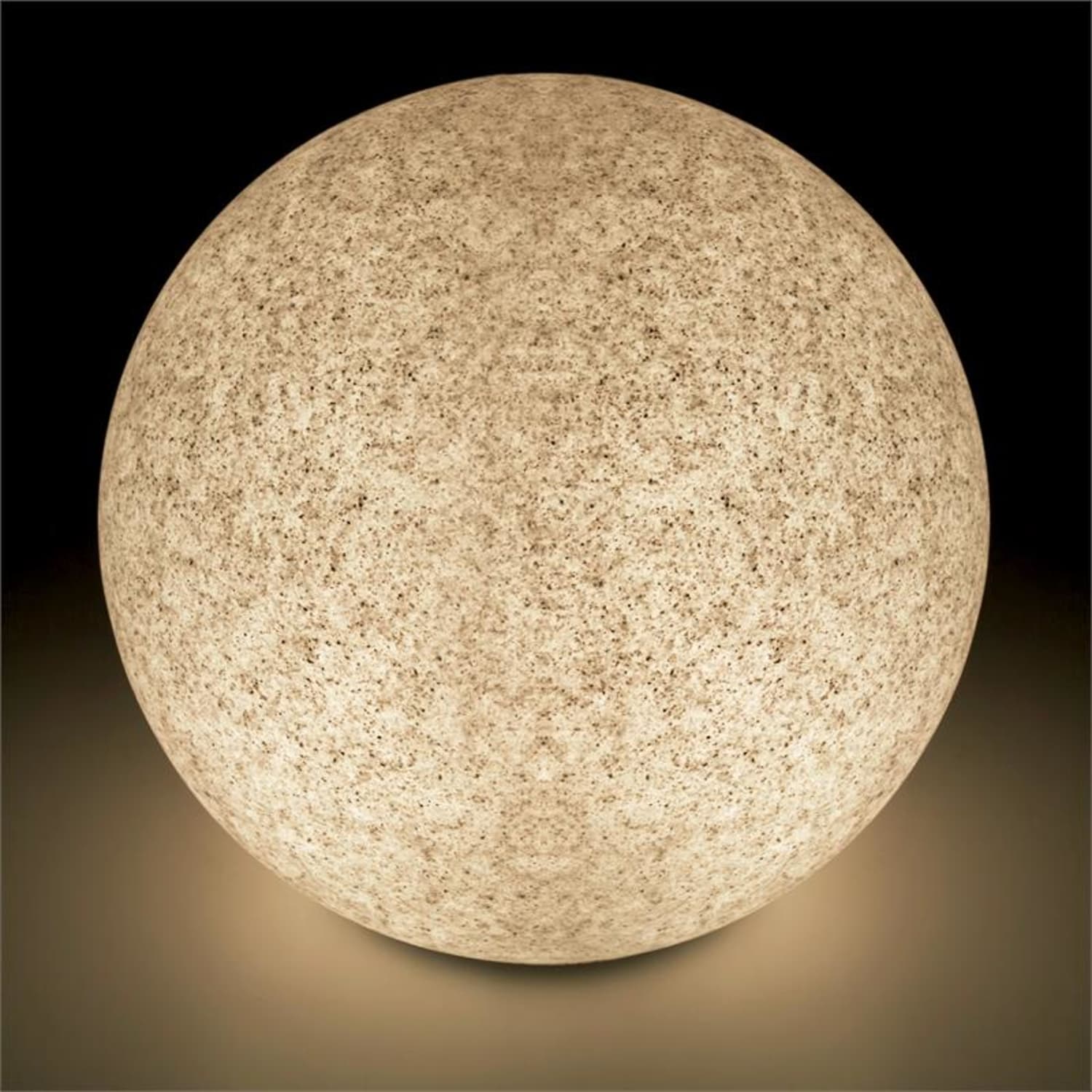 Shinestone M, lampa ogrodowa, kulista, 30 cm, wygląd kamienia 30 cm | Szary z Plamkami