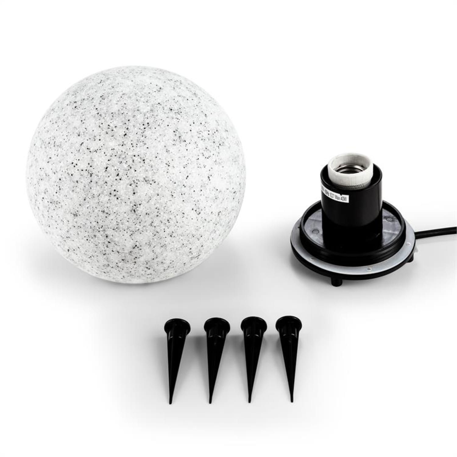 Shinestone S Lâmpada Exterior em Bola Simula Pedra de Jardim 20 Centímetros
