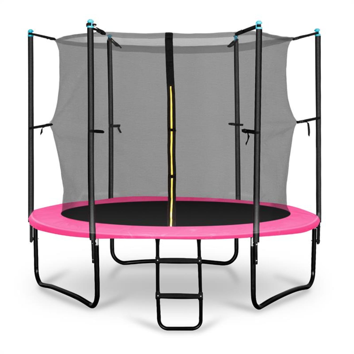 Rocketboy 250, 250 cm trampolin, unutarnja sigurnosna mreže, široke ljestve, ružičasti 