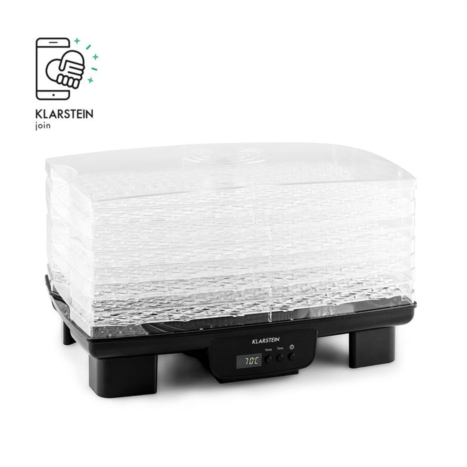 Bananarama, sušička ovocia, 550 W, 6 poschodí, čierna Čierna