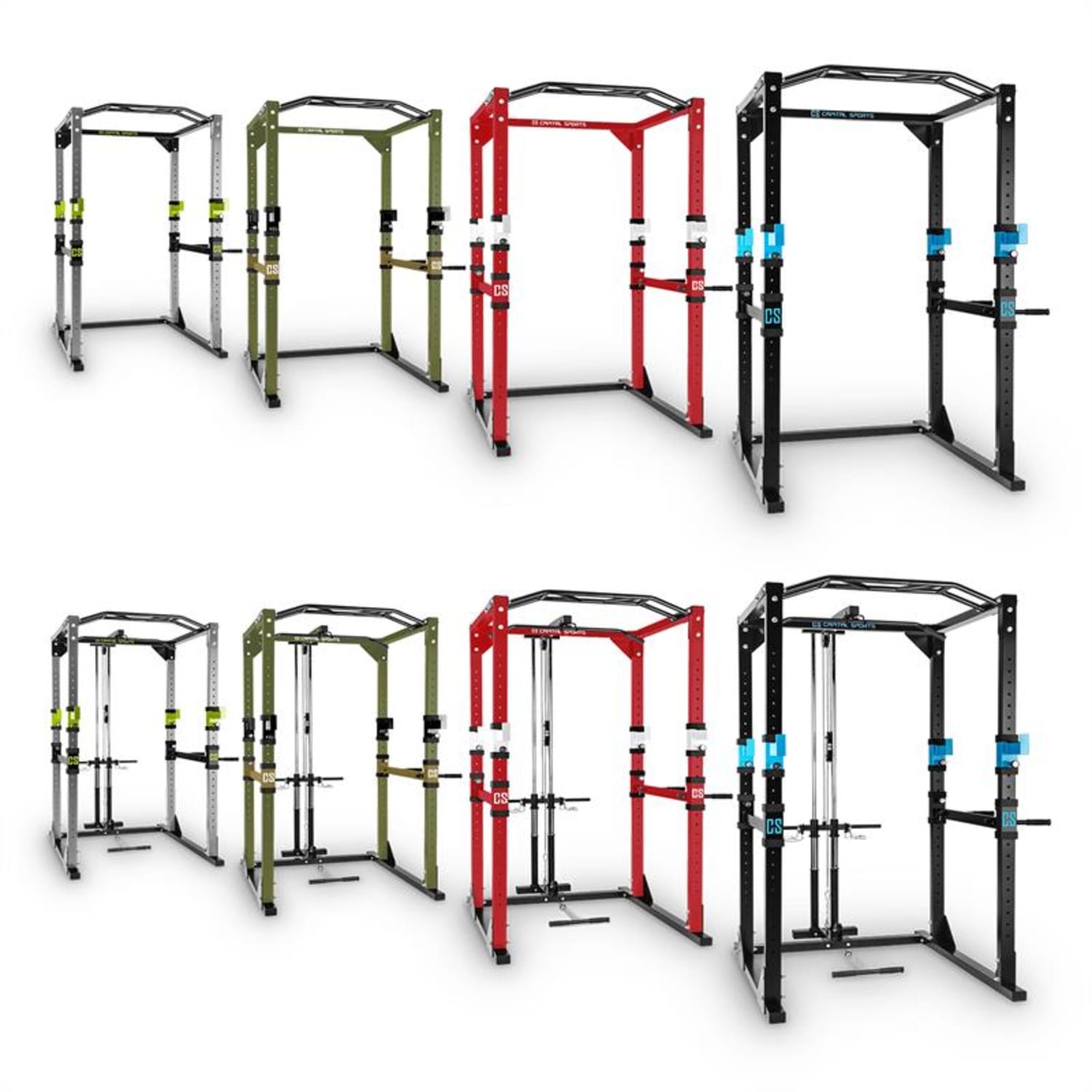 Tremendour Power Rack Domowy przyrząd gimnastyczny Stal bez wyciągu górnego | Czarny