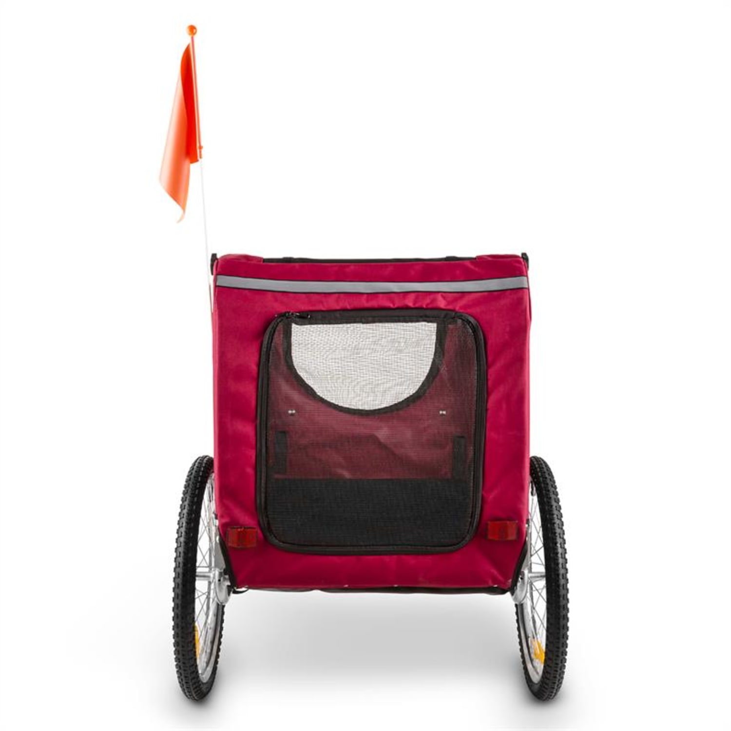 King Rex, přívěs pro psa, za kolo, 250 l, 40 kg, ocelové trubky Červená