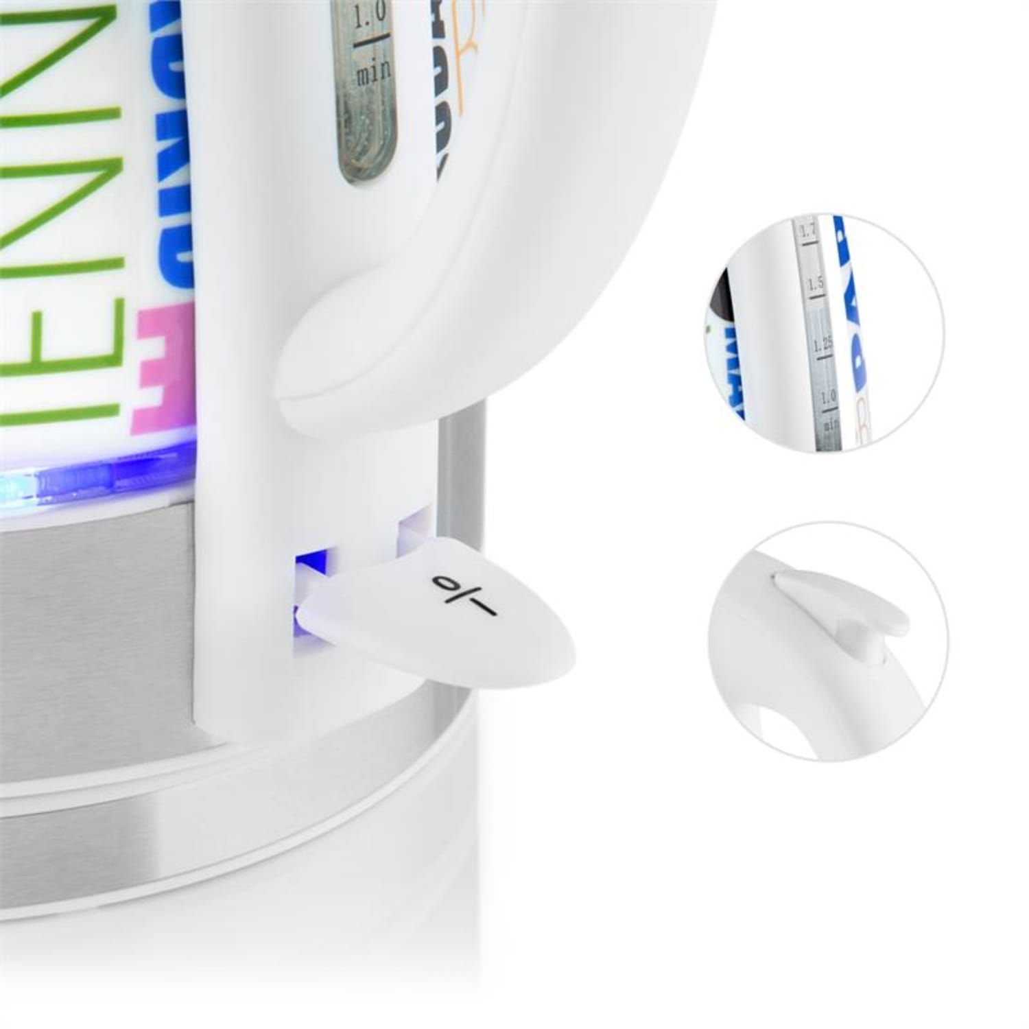 Kosmopolitan Bollitore d'acqua Ceramica 1,7 litri  LED 